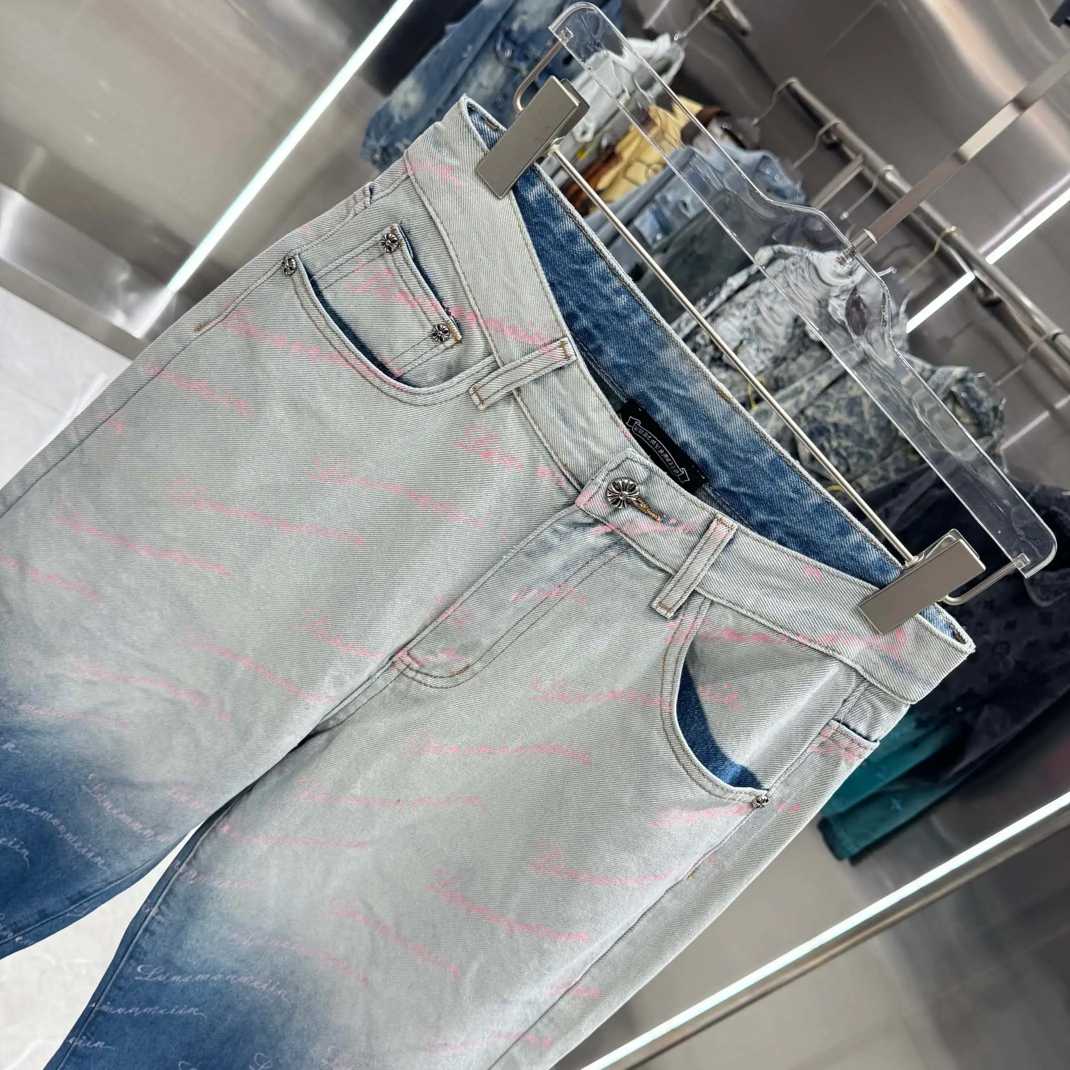 Ombré Monogram Straight-Leg Jeans D20019158 — view 4