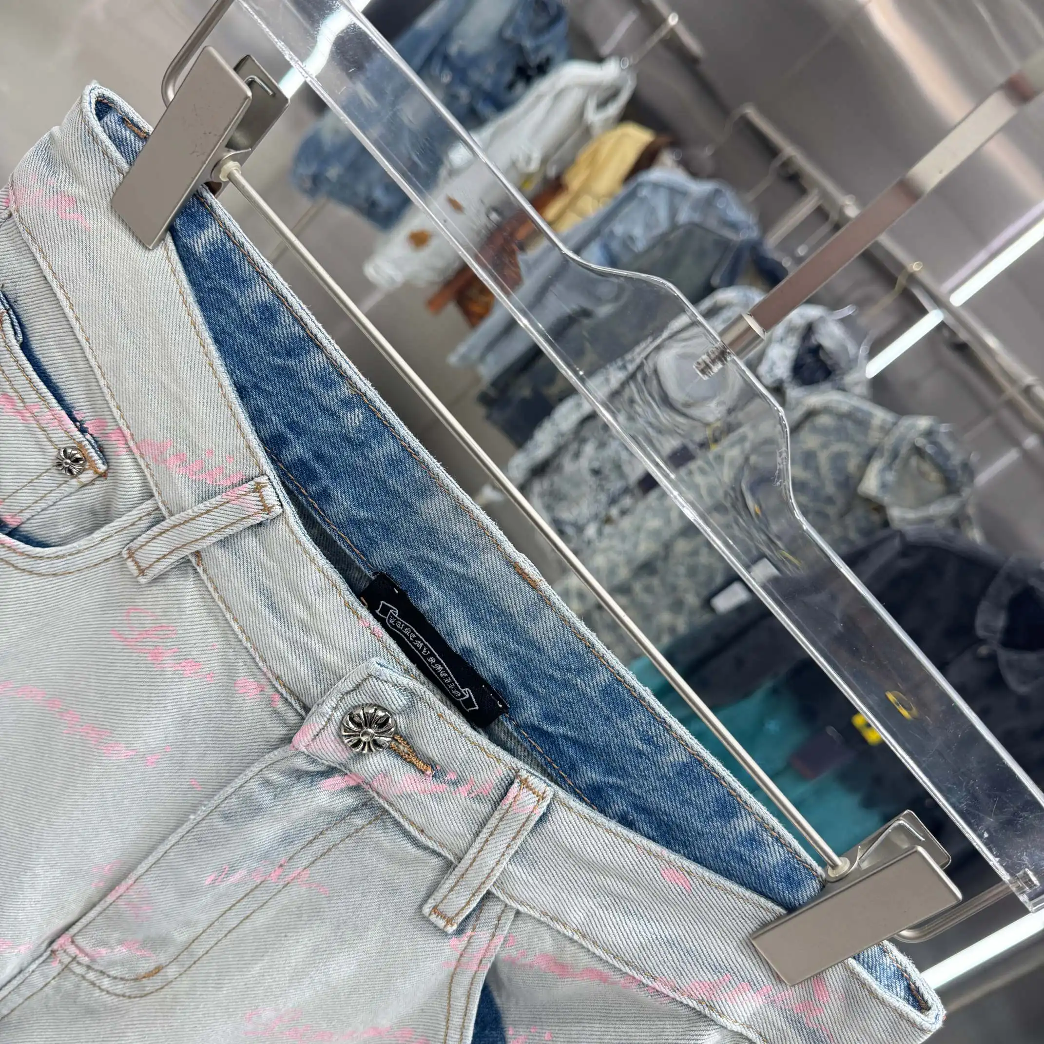 Ombré Monogram Straight-Leg Jeans D20019158 — view 8
