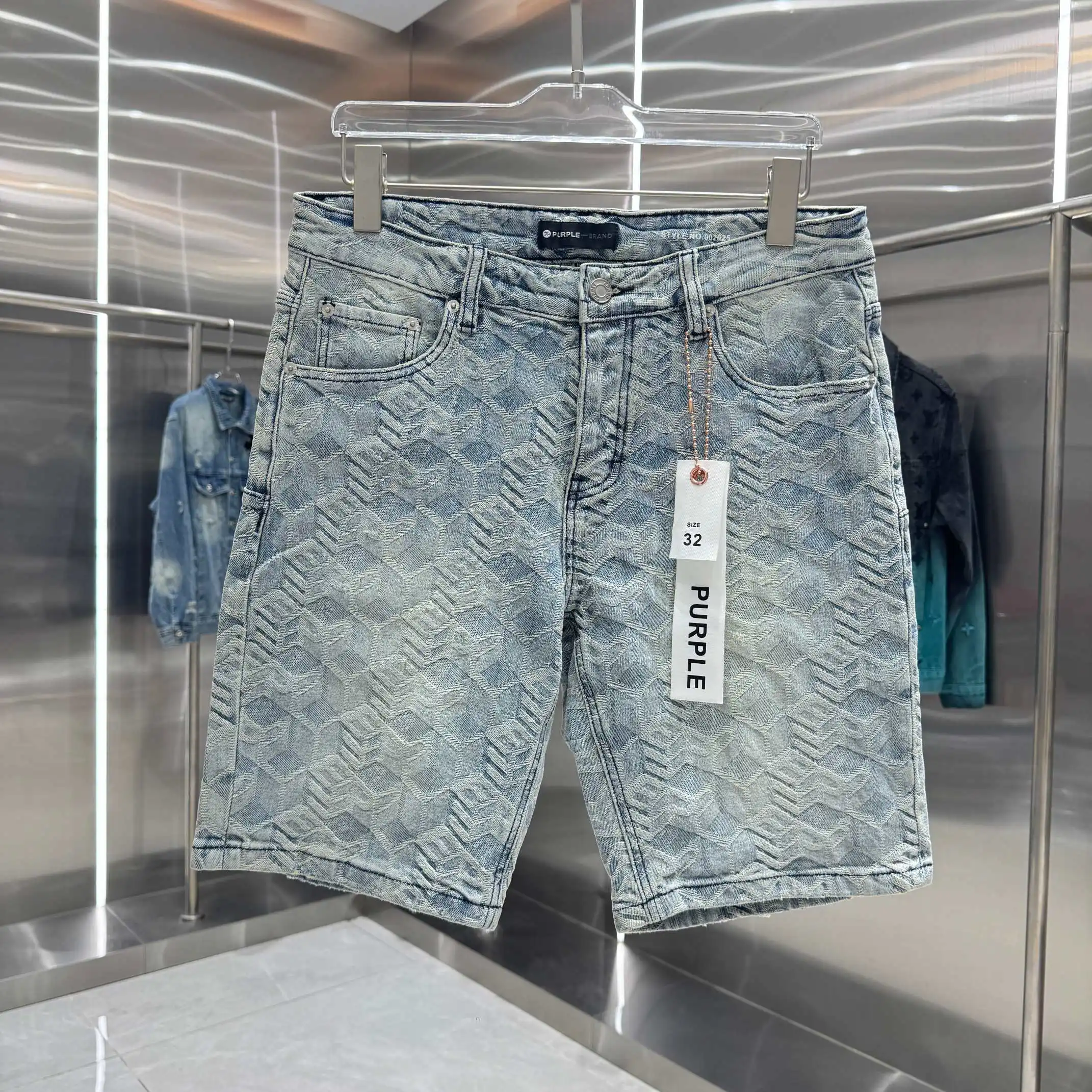 Monogram Embossed Denim Shorts D20019162