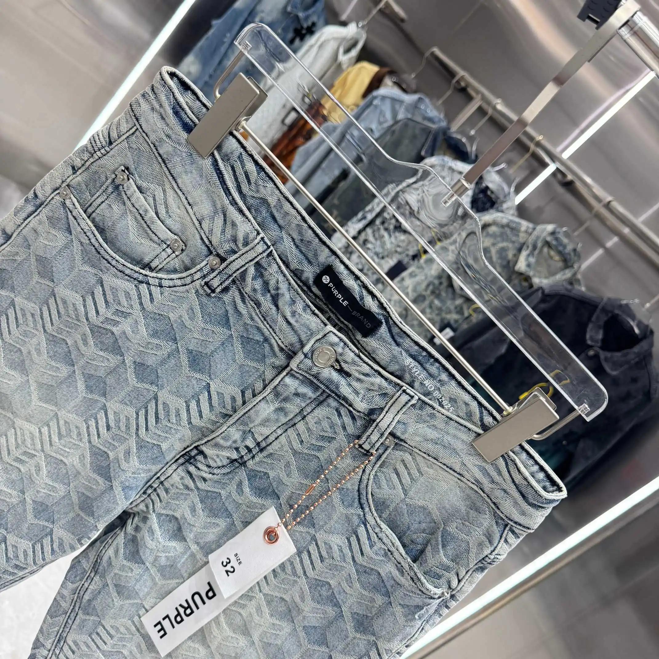 Monogram Embossed Denim Shorts D20019162 — view 4
