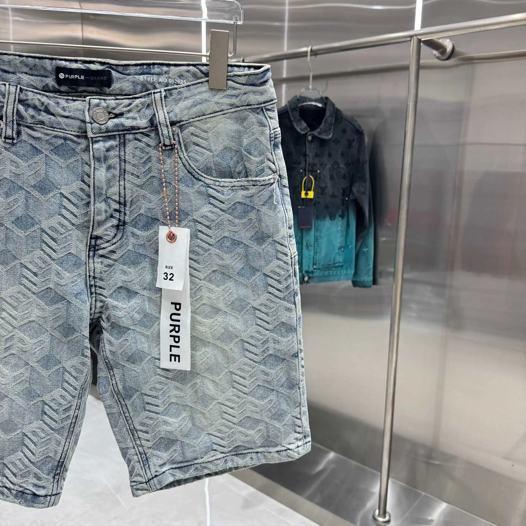 Monogram Embossed Denim Shorts D20019162 — view 7