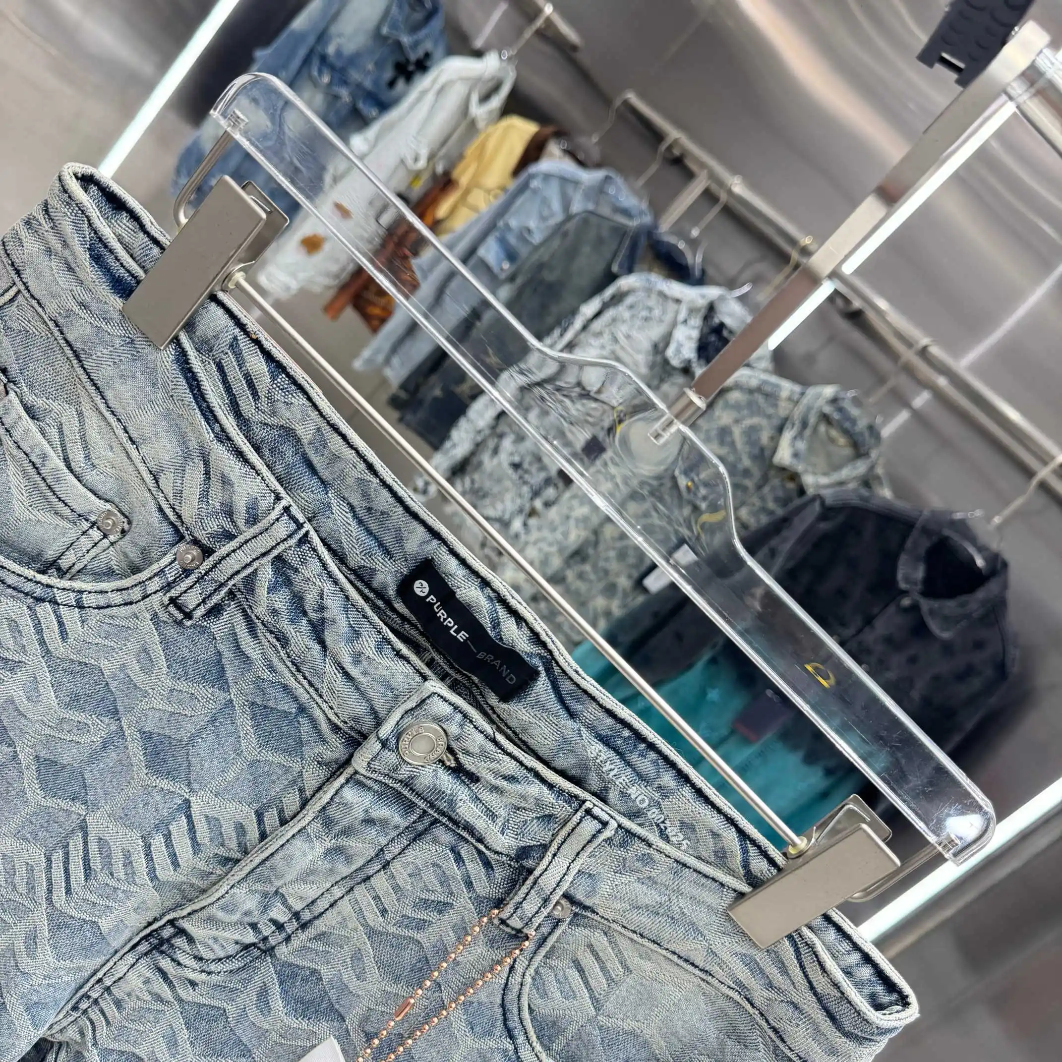 Monogram Embossed Denim Shorts D20019162 — view 8