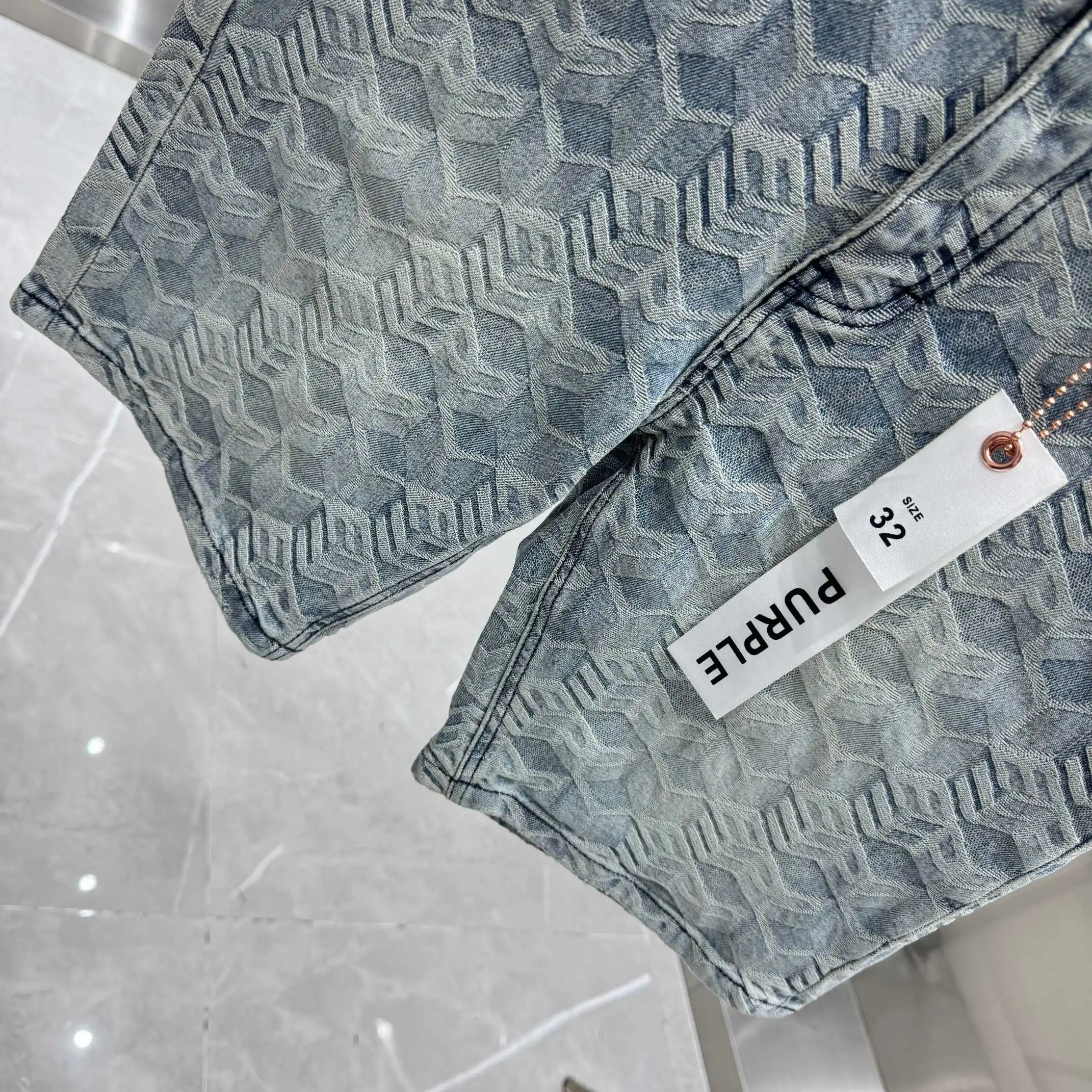 Monogram Embossed Denim Shorts D20019162 — view 9