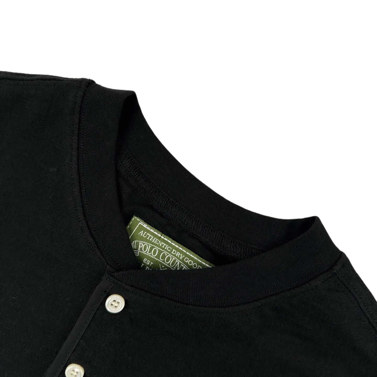 Pony Embroidery Slub Cotton Henley Top D20022531 — view 3