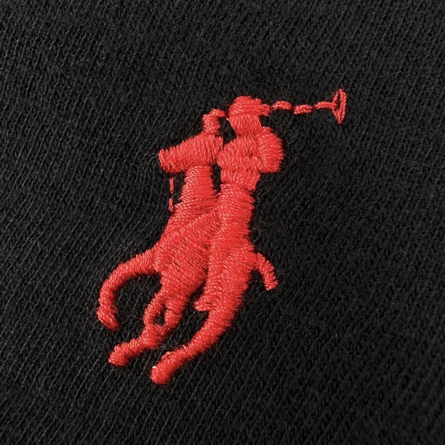 Pony Embroidery Slub Cotton Henley Top D20022531 — view 5