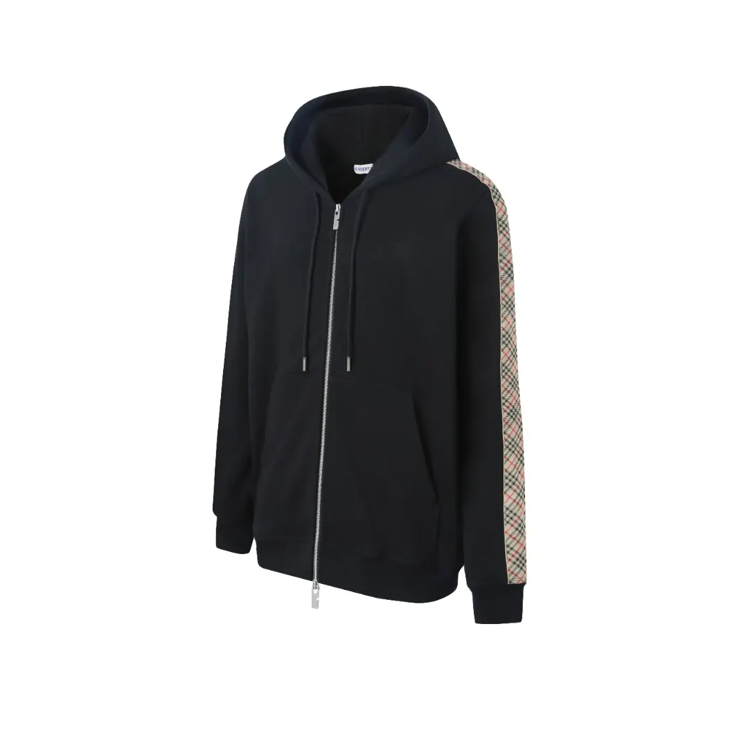 Check-Trim Zip-Up Hooded Sweatshirt D20521672 — view 2