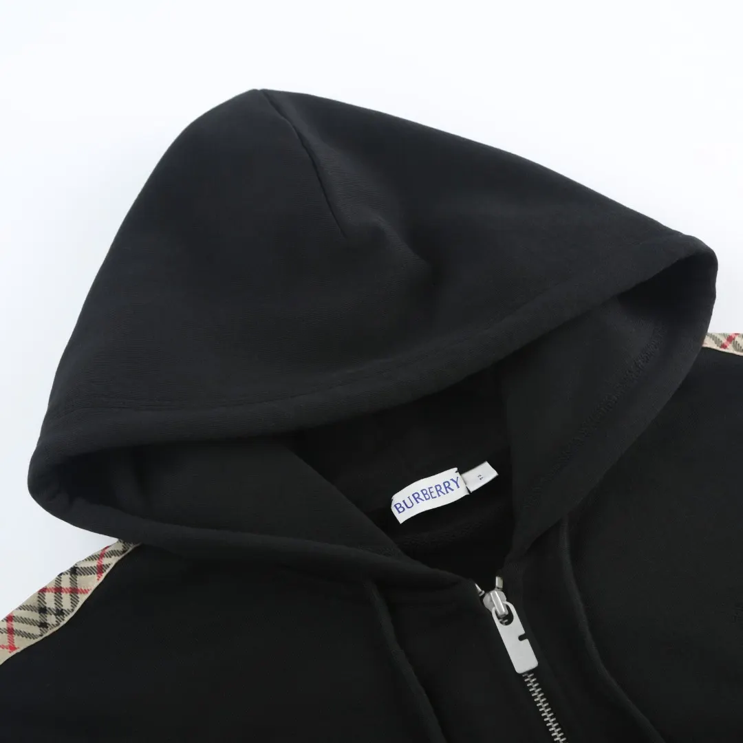 Check-Trim Zip-Up Hooded Sweatshirt D20521672 — view 4