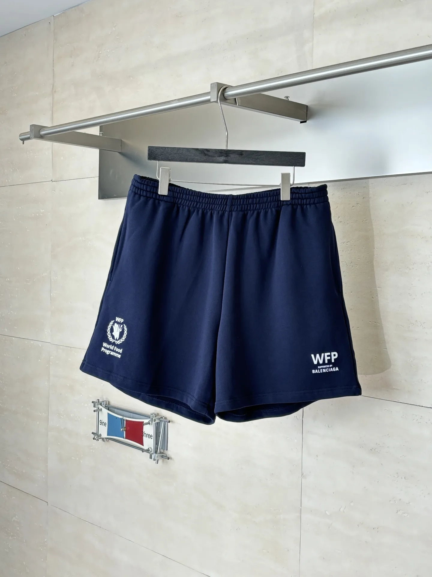 WFP Logo Embroidered Cotton-Fleece Shorts D20518642