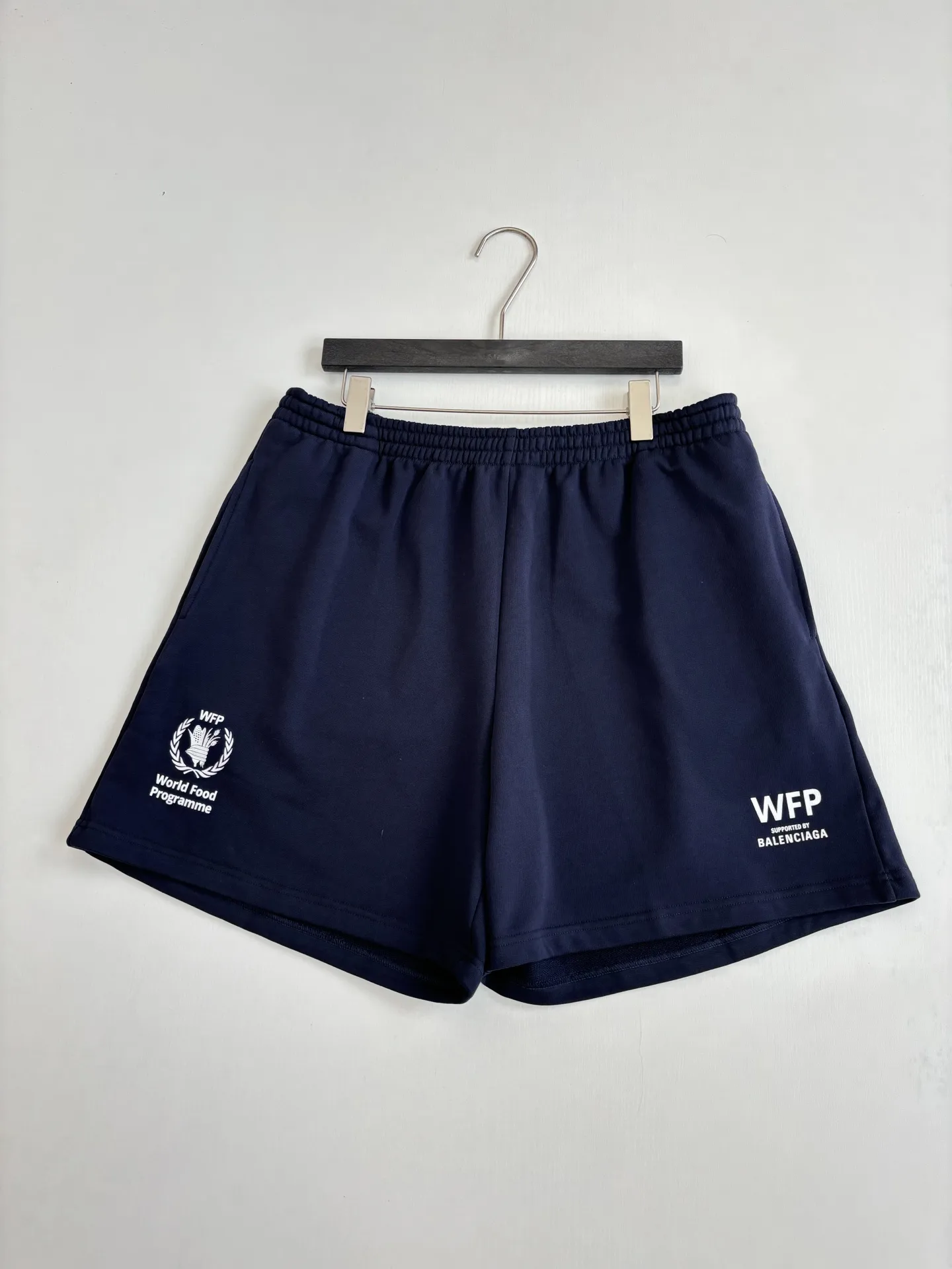 WFP Logo Embroidered Cotton-Fleece Shorts D20518642 — view 3