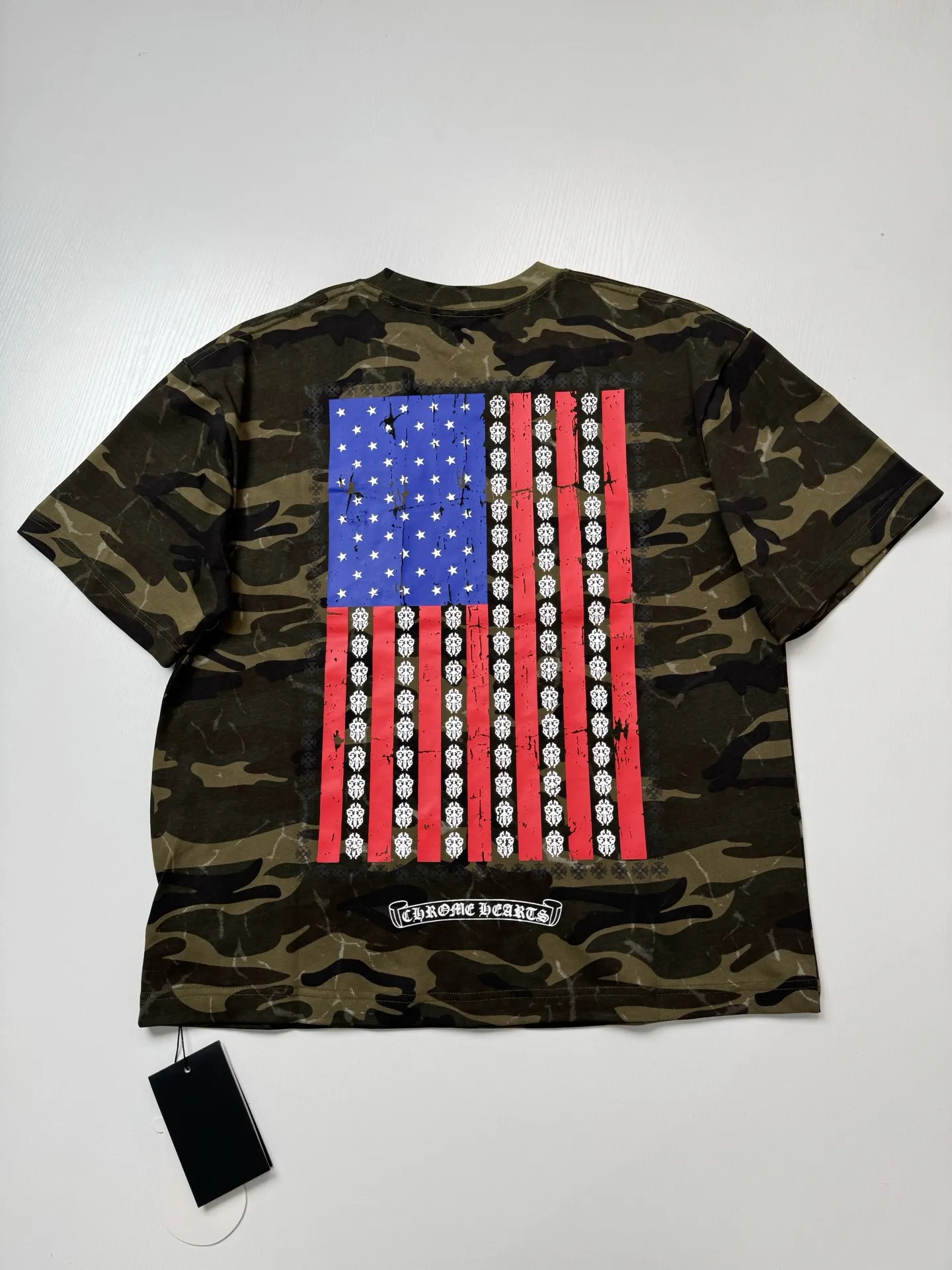 Camo Flag Print Pocket T-Shirt D20518669 — view 8