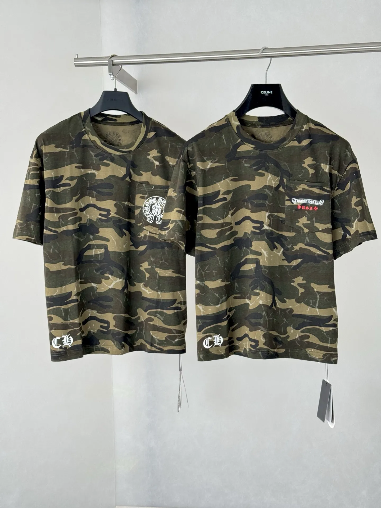 Camo Flag Print Pocket T-Shirt D20518669 — view 12