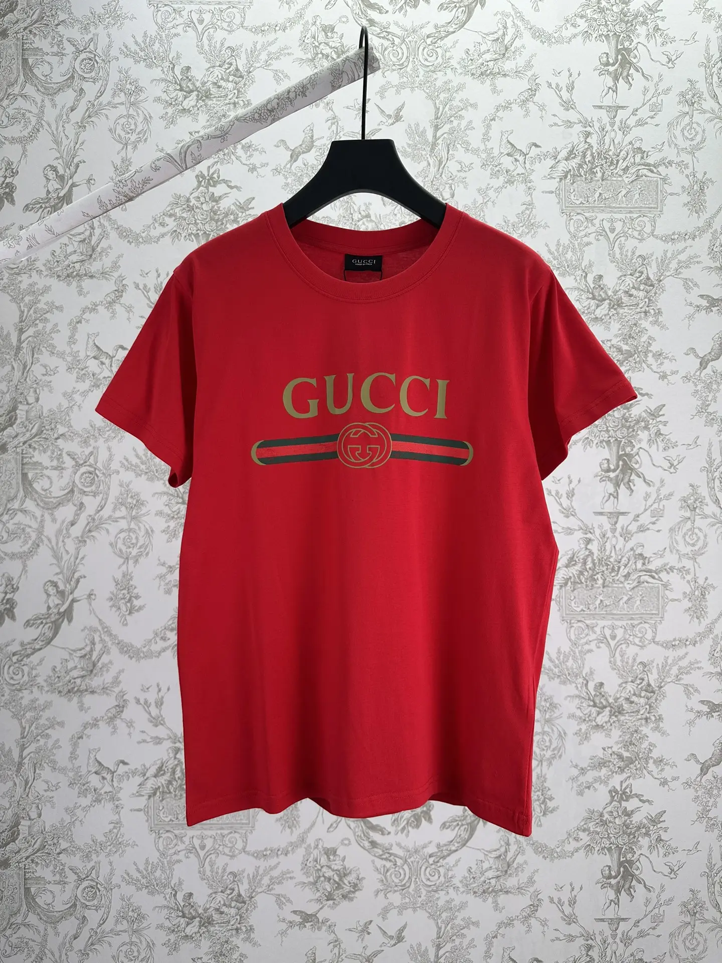 Logo Print Silk-Blend Knit T-Shirt D20514380