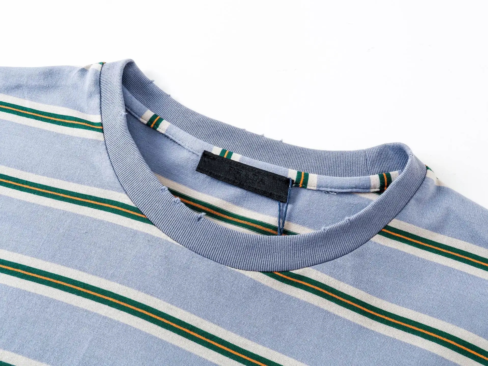 Logo-Embroidered Striped Cotton-Jersey T-Shirt D20519174 — view 4