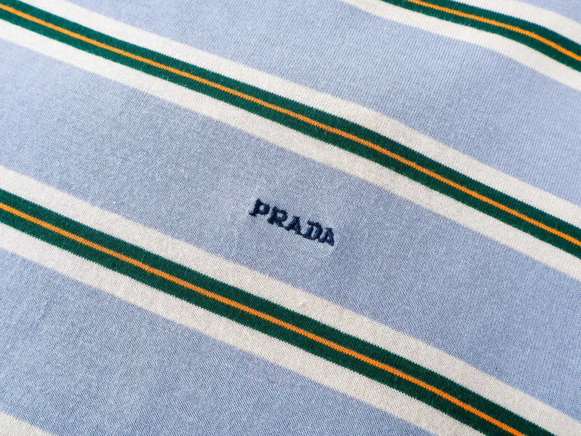 Logo-Embroidered Striped Cotton-Jersey T-Shirt D20519174 — view 5
