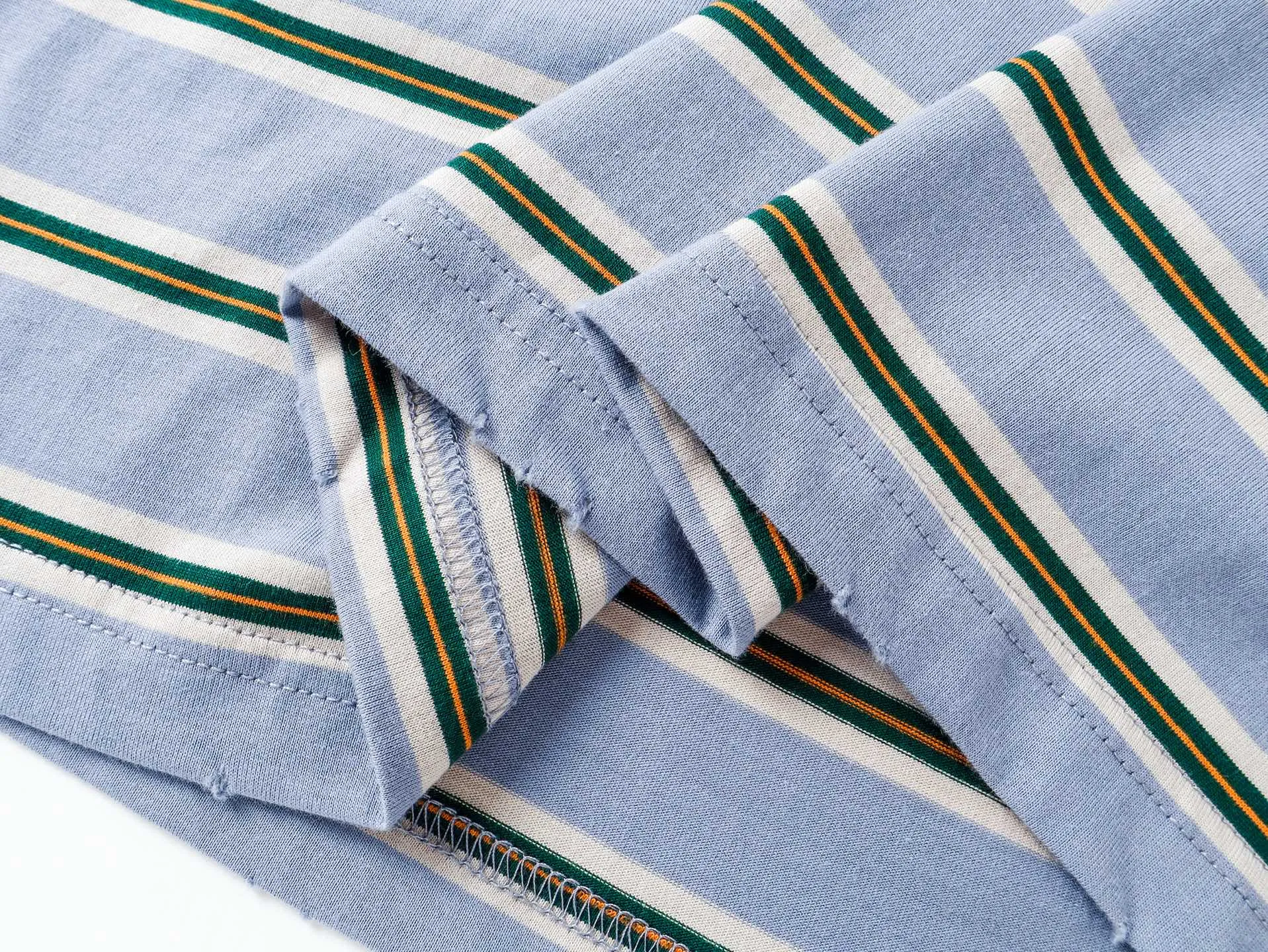 Logo-Embroidered Striped Cotton-Jersey T-Shirt D20519174 — view 6