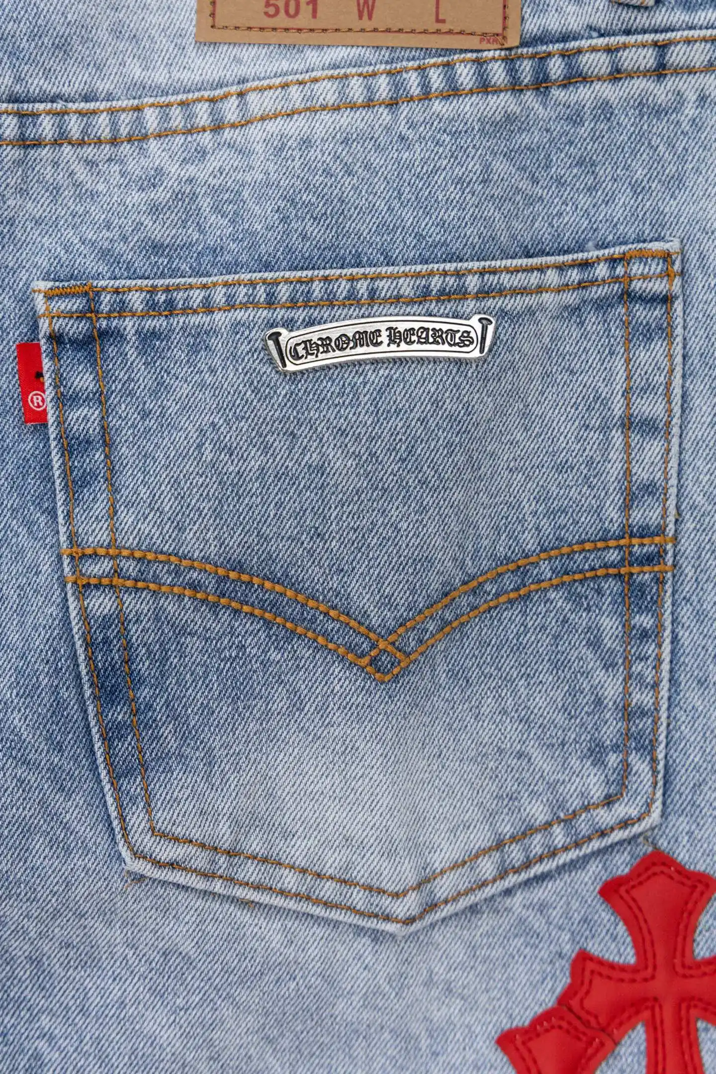 Cross-Patch Straight-Leg Jeans D20519780 — view 11