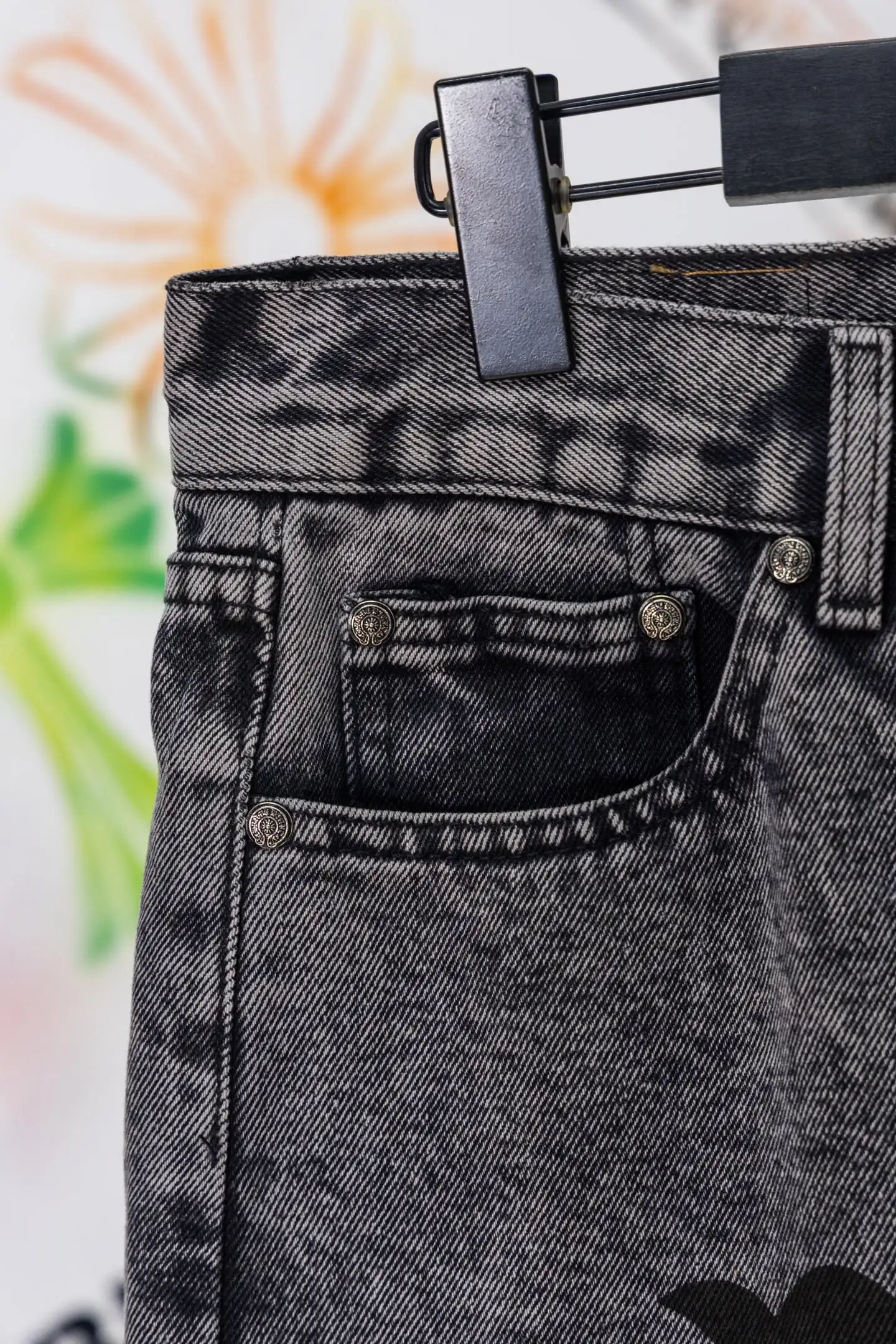 Chrome Hearts Cross Patch Straight-Leg Jeans D20519773 — view 5