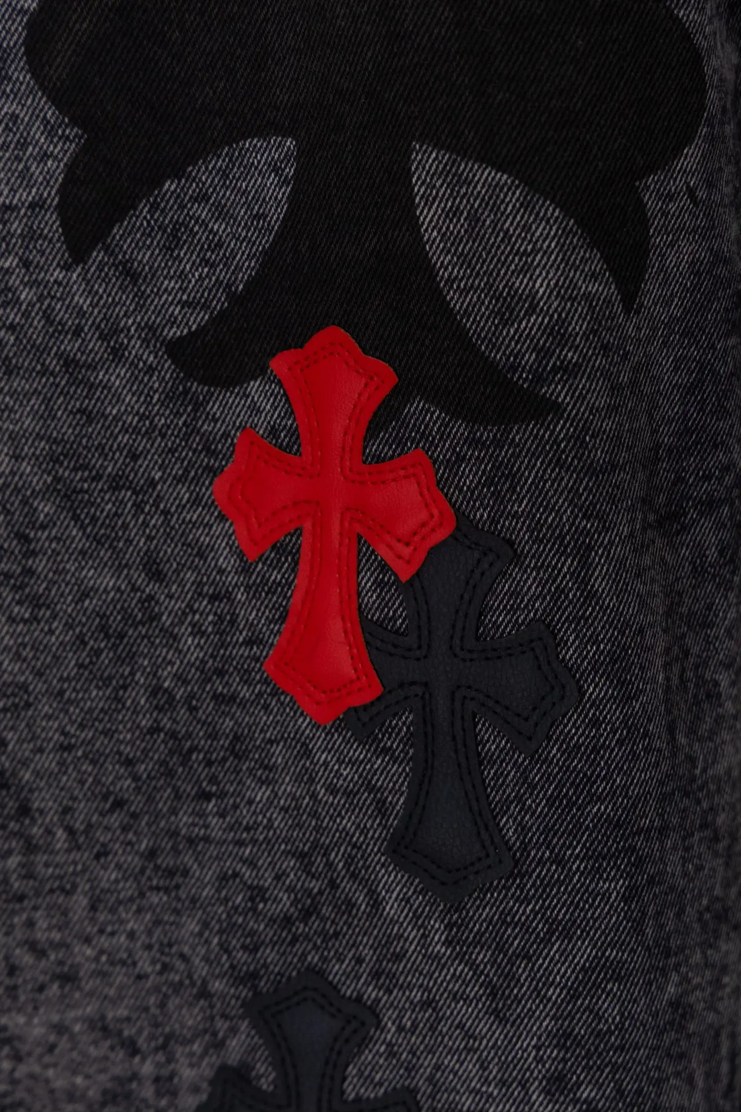Chrome Hearts Cross Patch Straight-Leg Jeans D20519773 — view 6