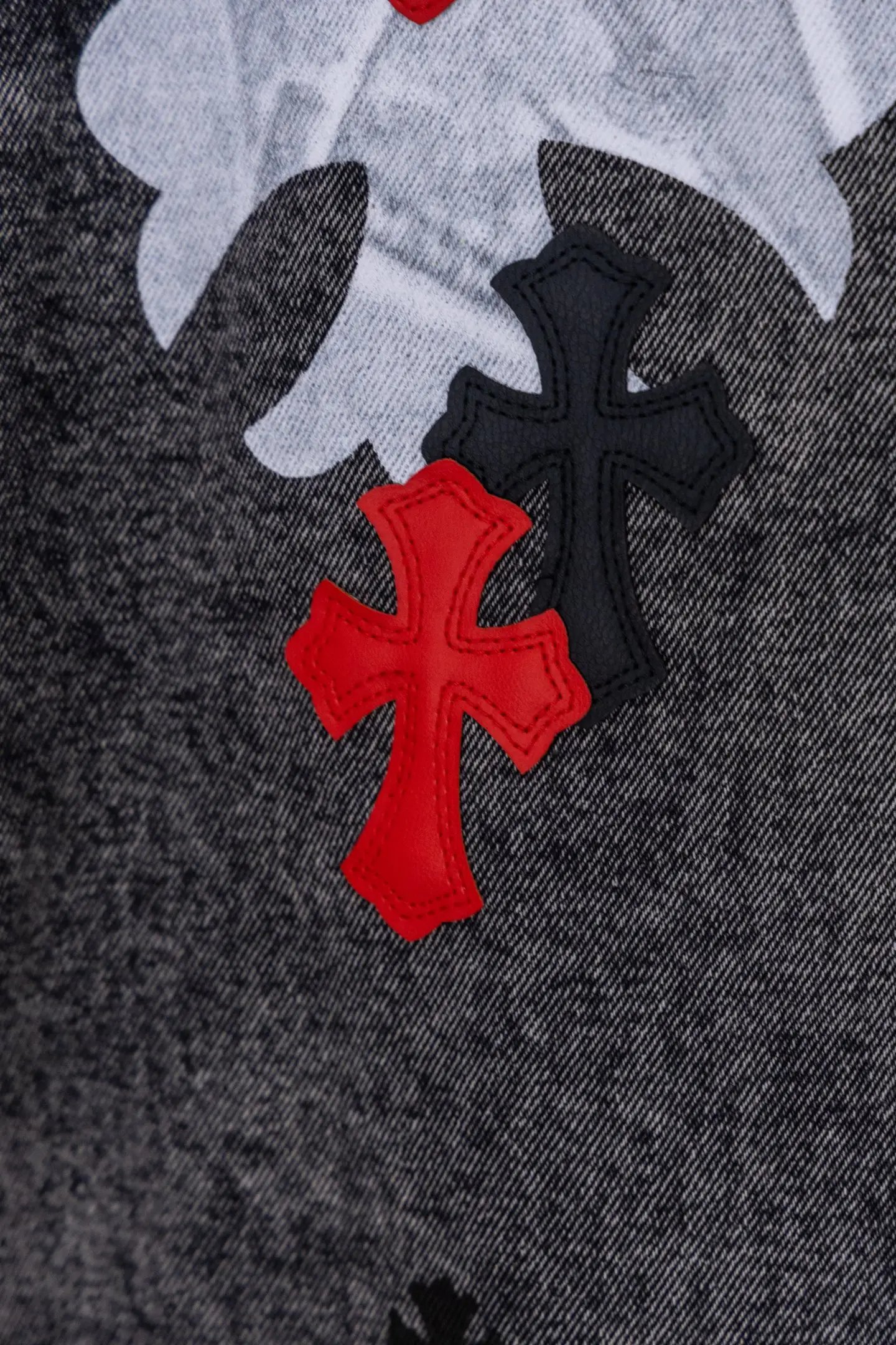 Chrome Hearts Cross Patch Straight-Leg Jeans D20519773 — view 7