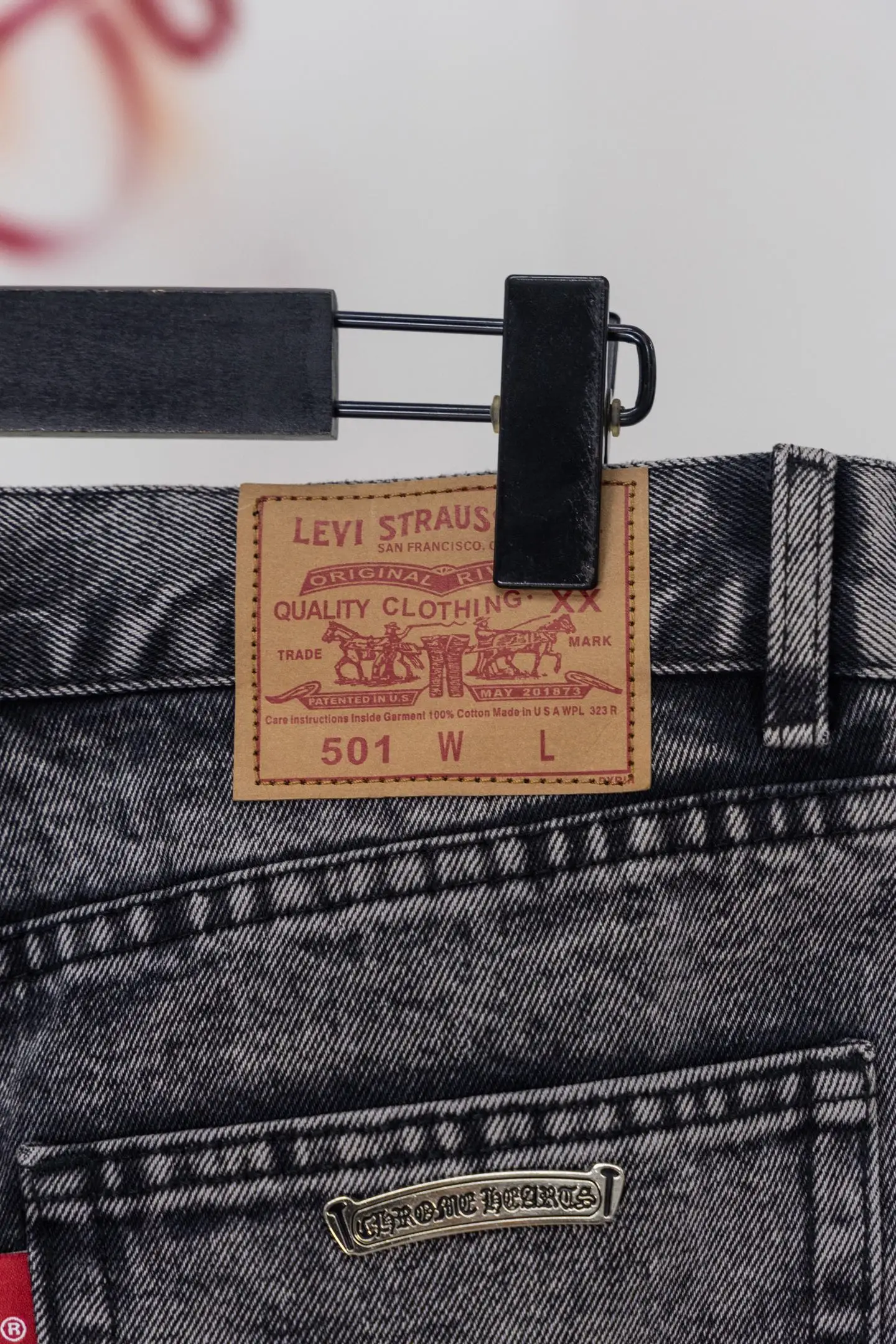 Chrome Hearts Cross Patch Straight-Leg Jeans D20519773 — view 10