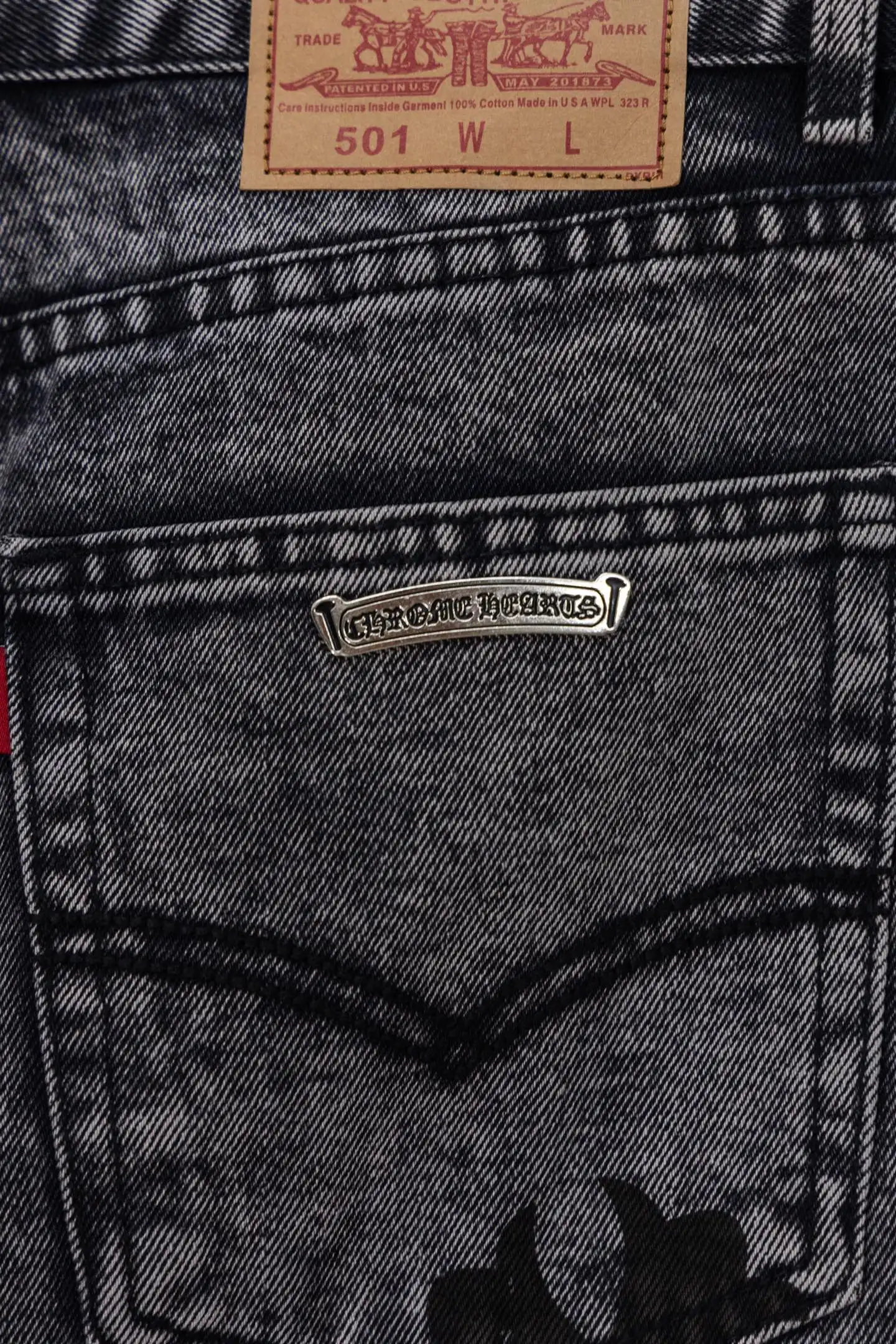 Chrome Hearts Cross Patch Straight-Leg Jeans D20519773 — view 12