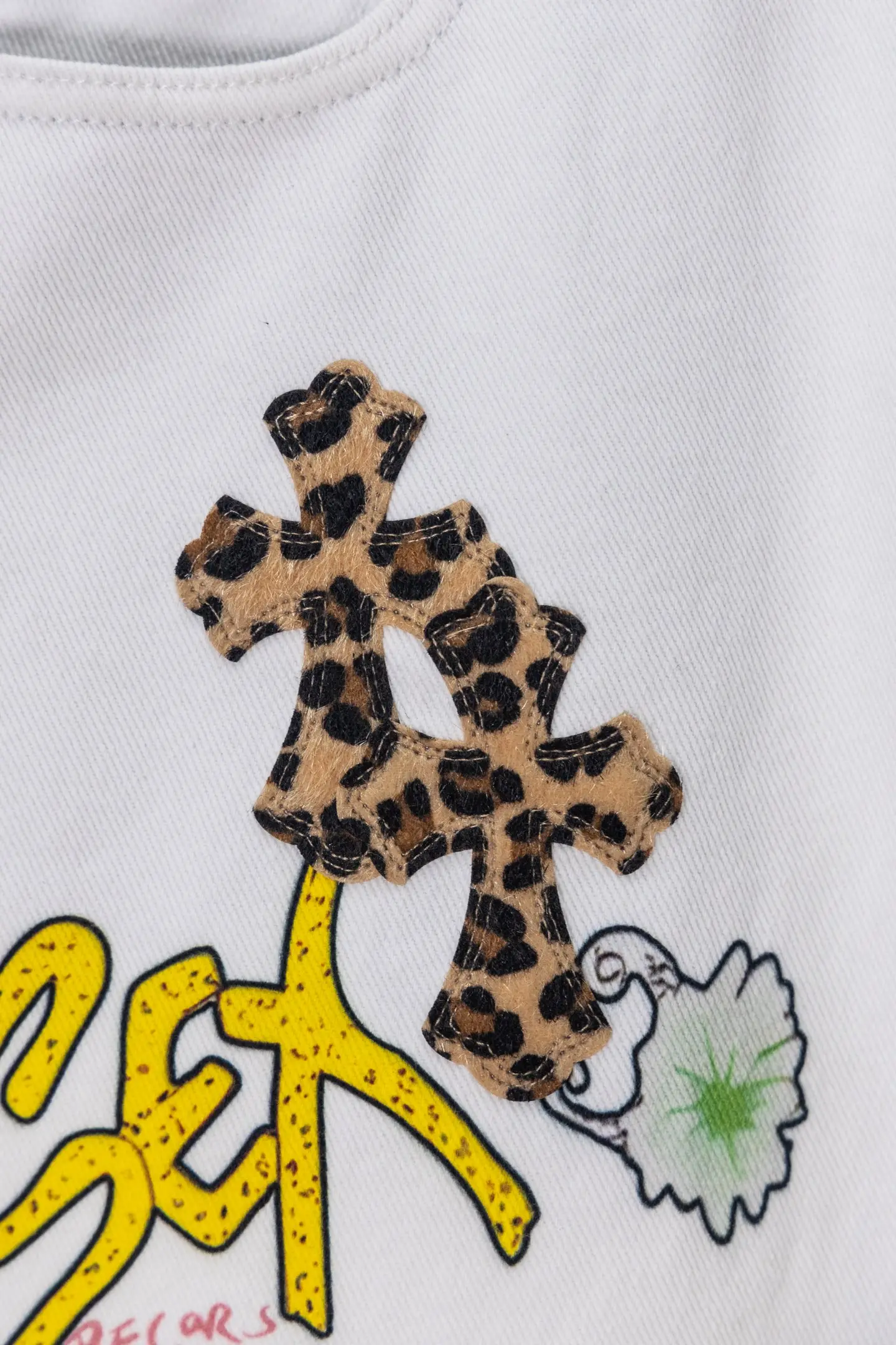 Sex Records Leopard Cross Patch Jeans D20519770 — view 6