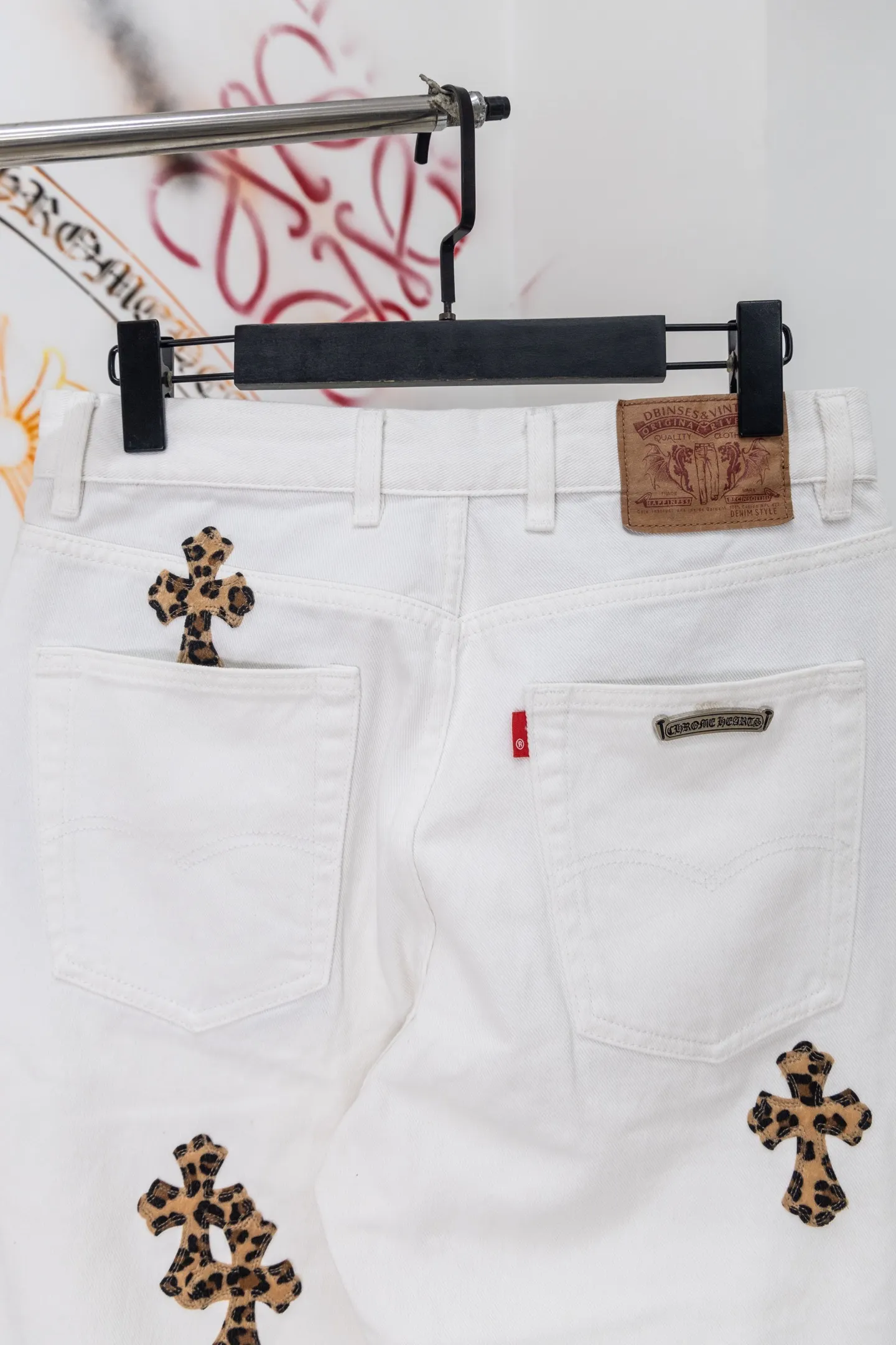 Sex Records Leopard Cross Patch Jeans D20519770 — view 9