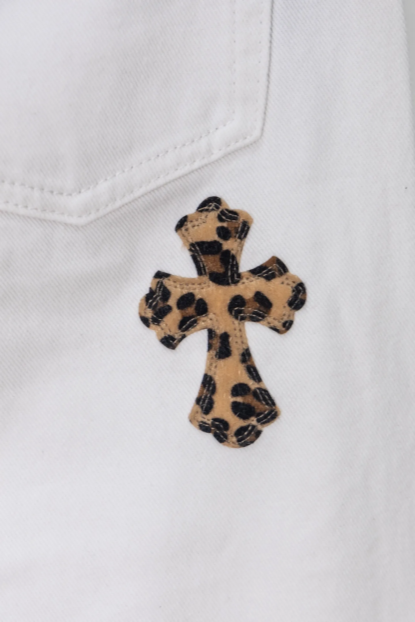 Sex Records Leopard Cross Patch Jeans D20519770 — view 14