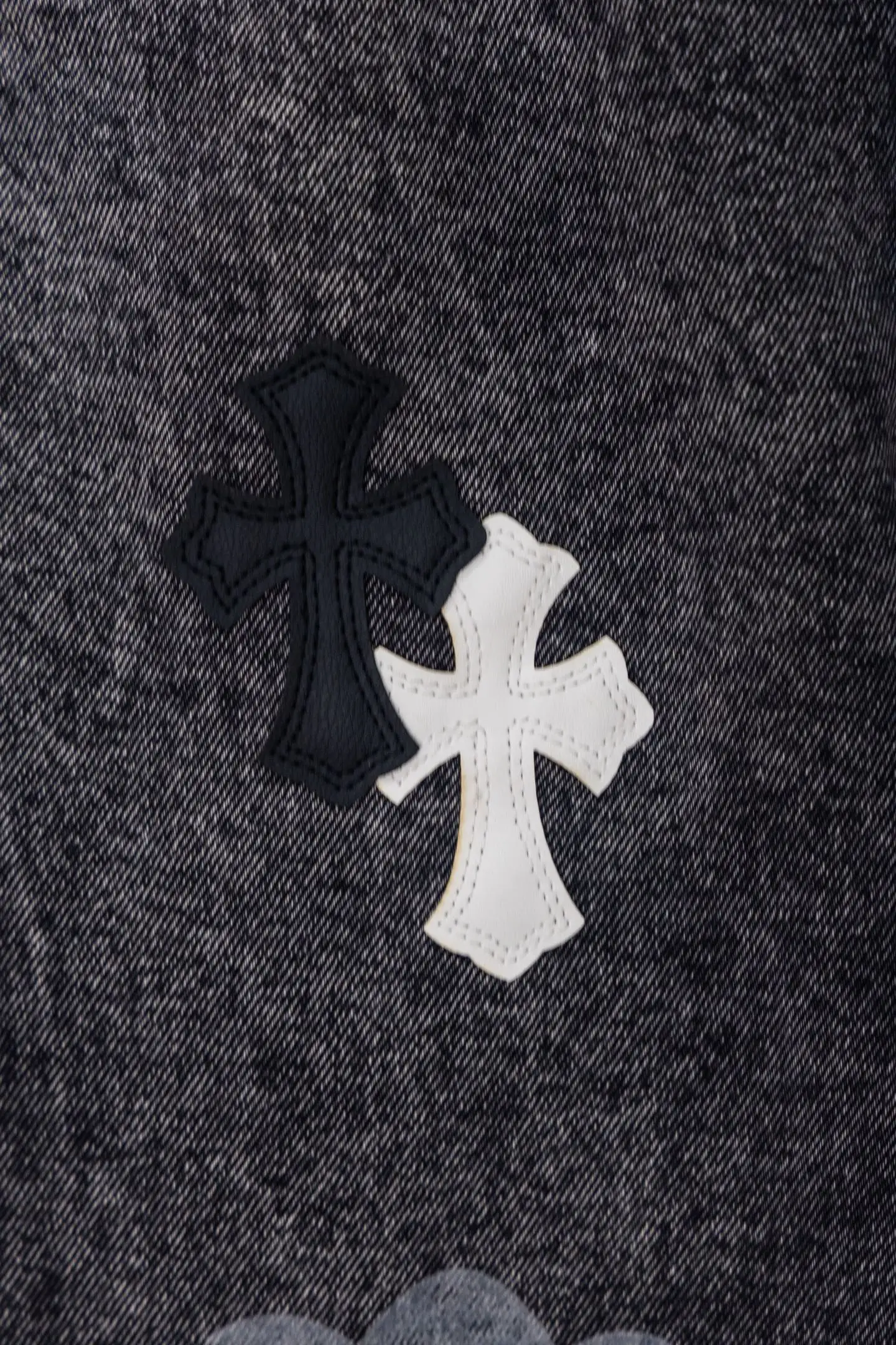 Chrome Hearts Cross Patch Straight-Leg Jeans D20519775 — view 6