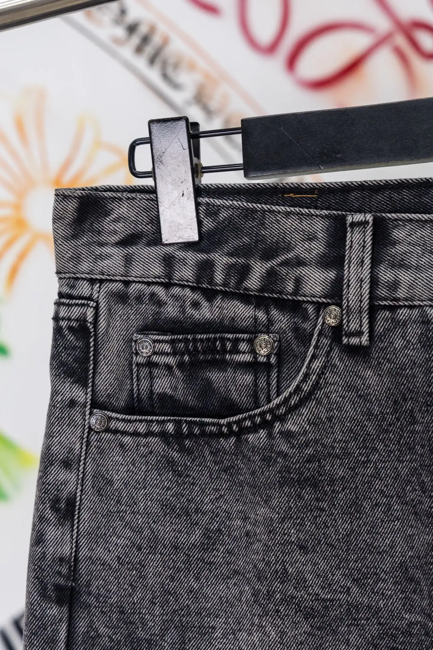 Chrome Hearts Patchwork Straight-Leg Jeans D20519776 — view 5