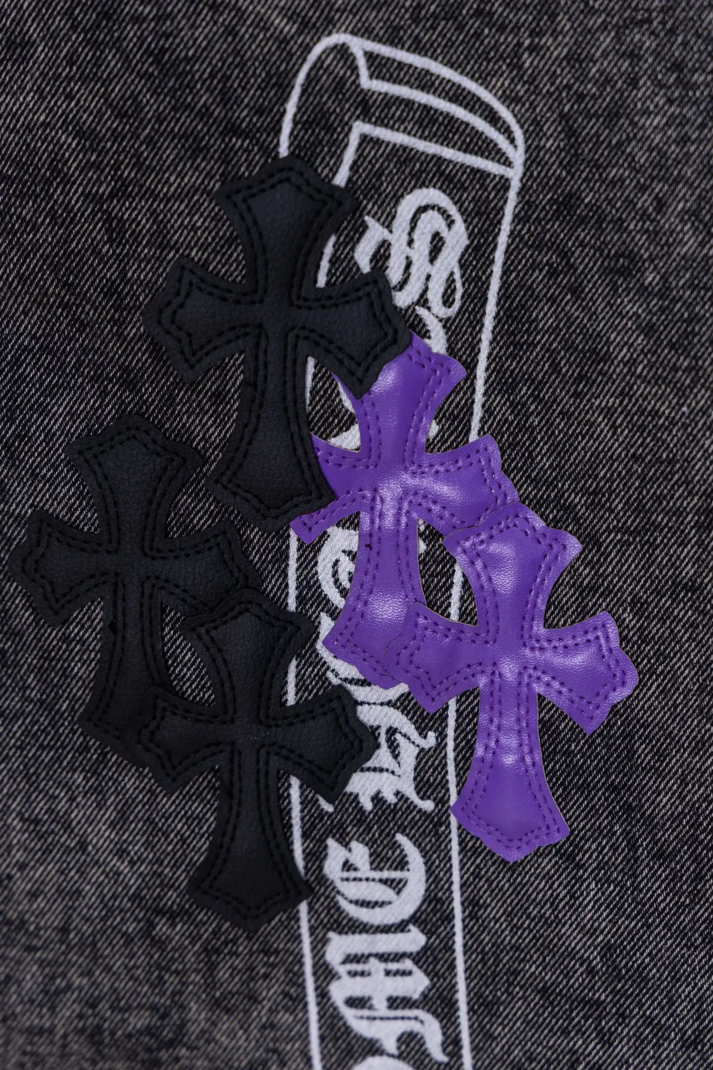 Chrome Hearts Patchwork Straight-Leg Jeans D20519776 — view 7