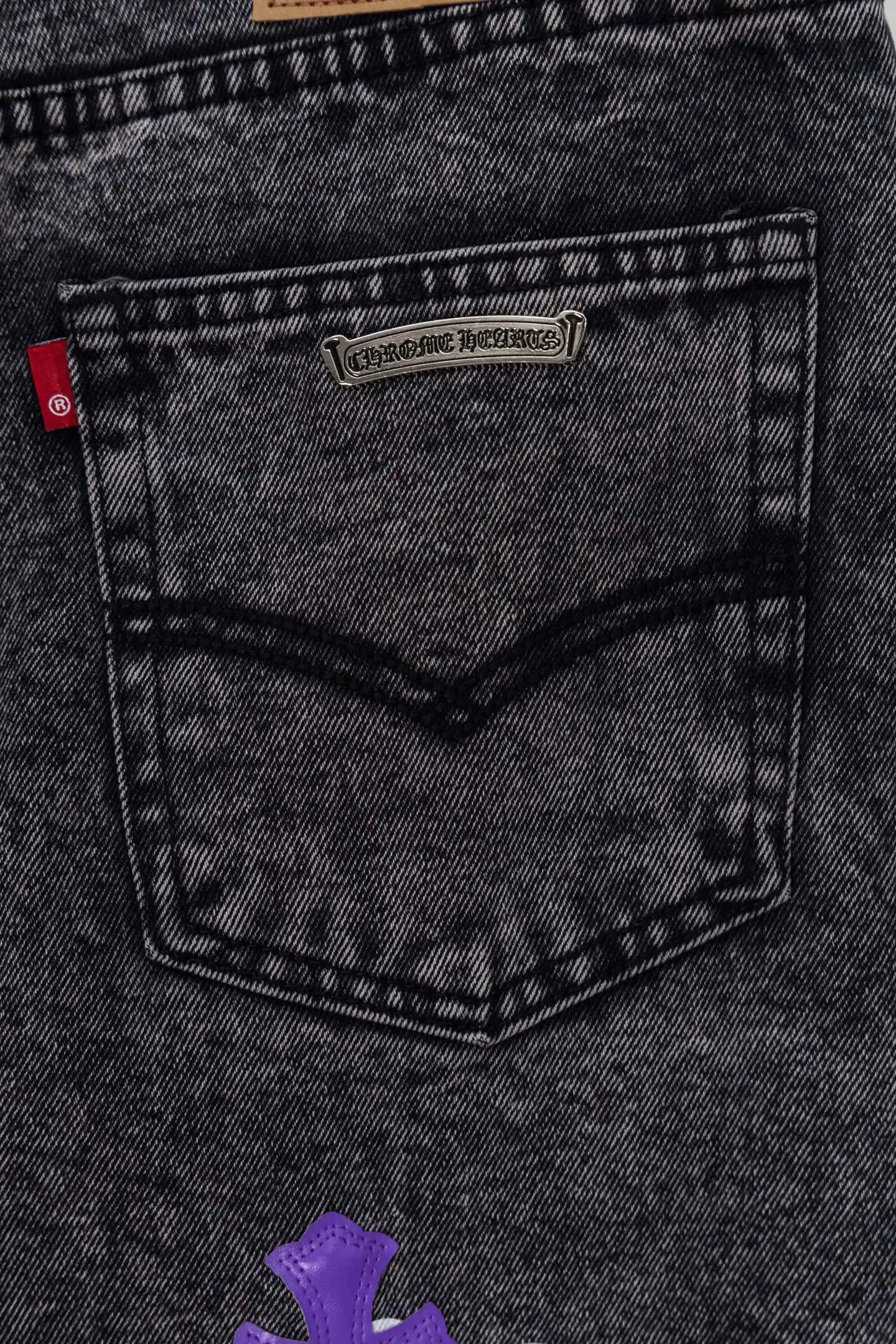 Chrome Hearts Patchwork Straight-Leg Jeans D20519776 — view 11