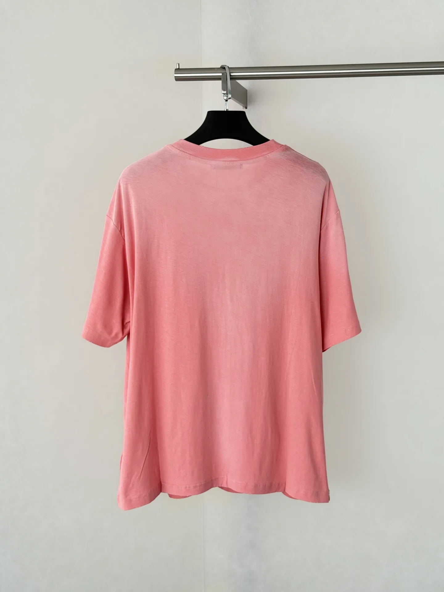 Distressed Logo-Print Cotton-Linen T-Shirt D20818658 — view 2
