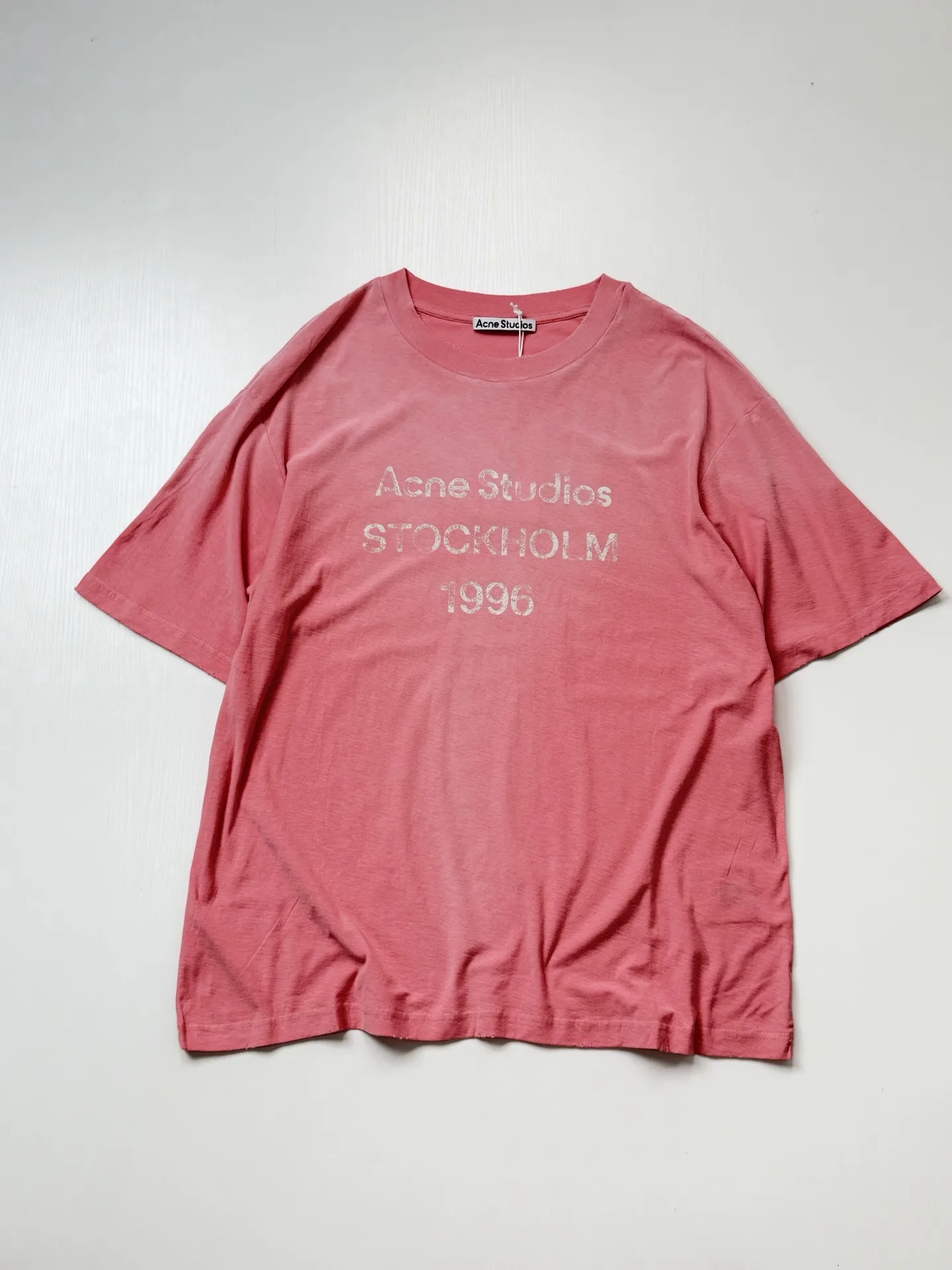 Distressed Logo-Print Cotton-Linen T-Shirt D20818658 — view 3