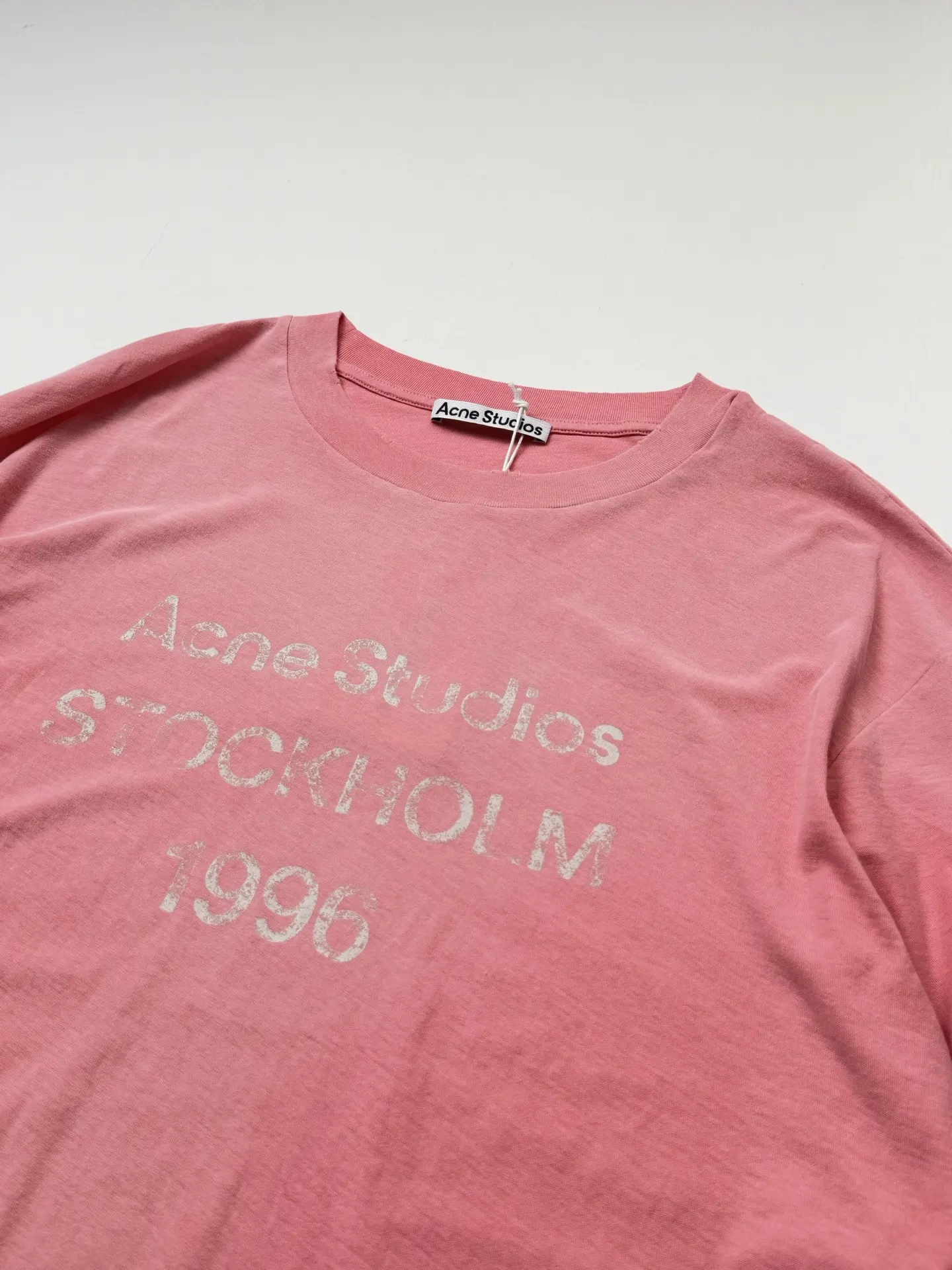 Distressed Logo-Print Cotton-Linen T-Shirt D20818658 — view 4