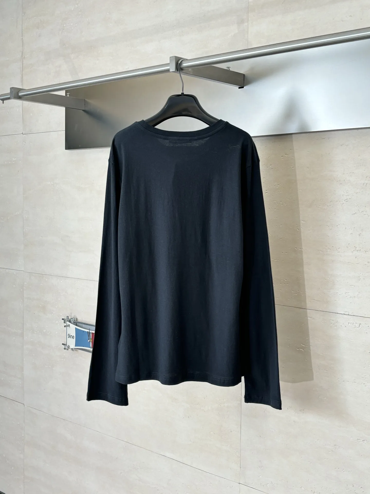 Logo-Flocked Cotton-Linen Long-Sleeve T-Shirt D20818614 — view 2