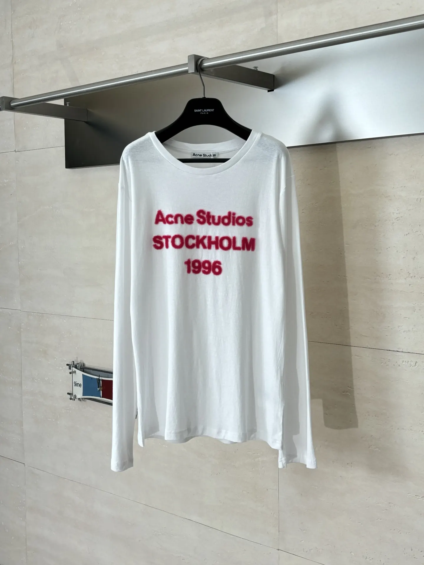 Logo Flocked Cotton-Linen Long-Sleeve T-Shirt D20818613