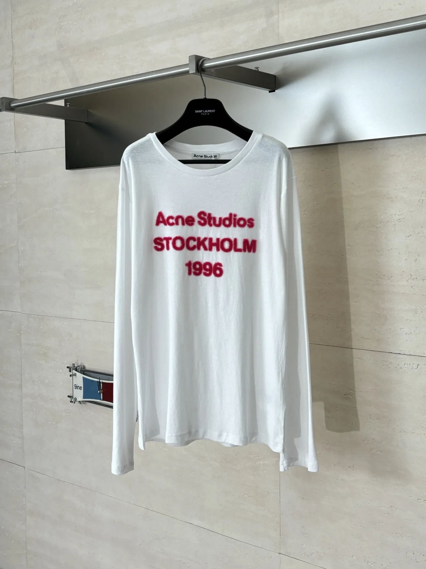 Logo Flocked Cotton-Linen Long-Sleeve T-Shirt D20818613
