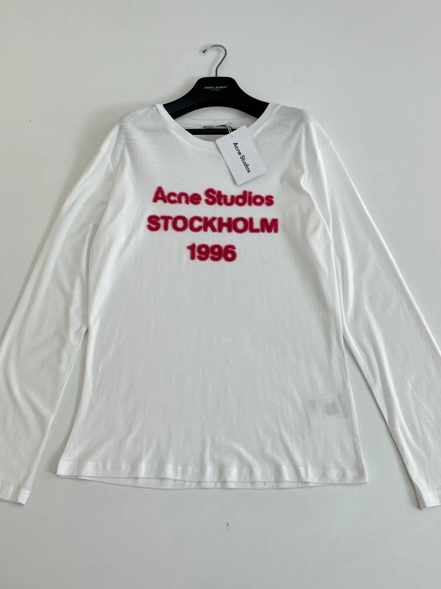Logo Flocked Cotton-Linen Long-Sleeve T-Shirt D20818613 — view 4