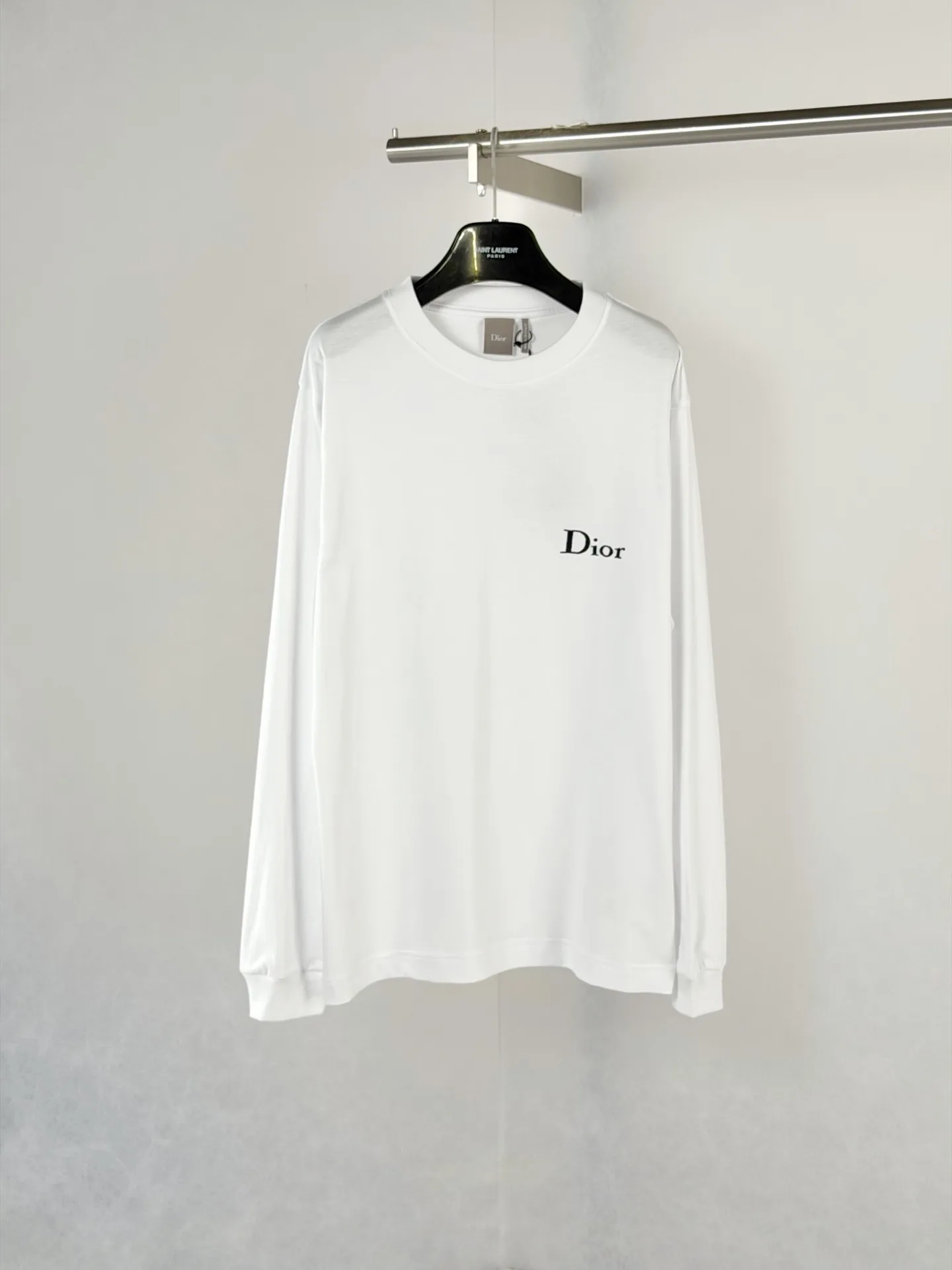 Logo Embroidery Long-Sleeve Cotton T-Shirt D20822040