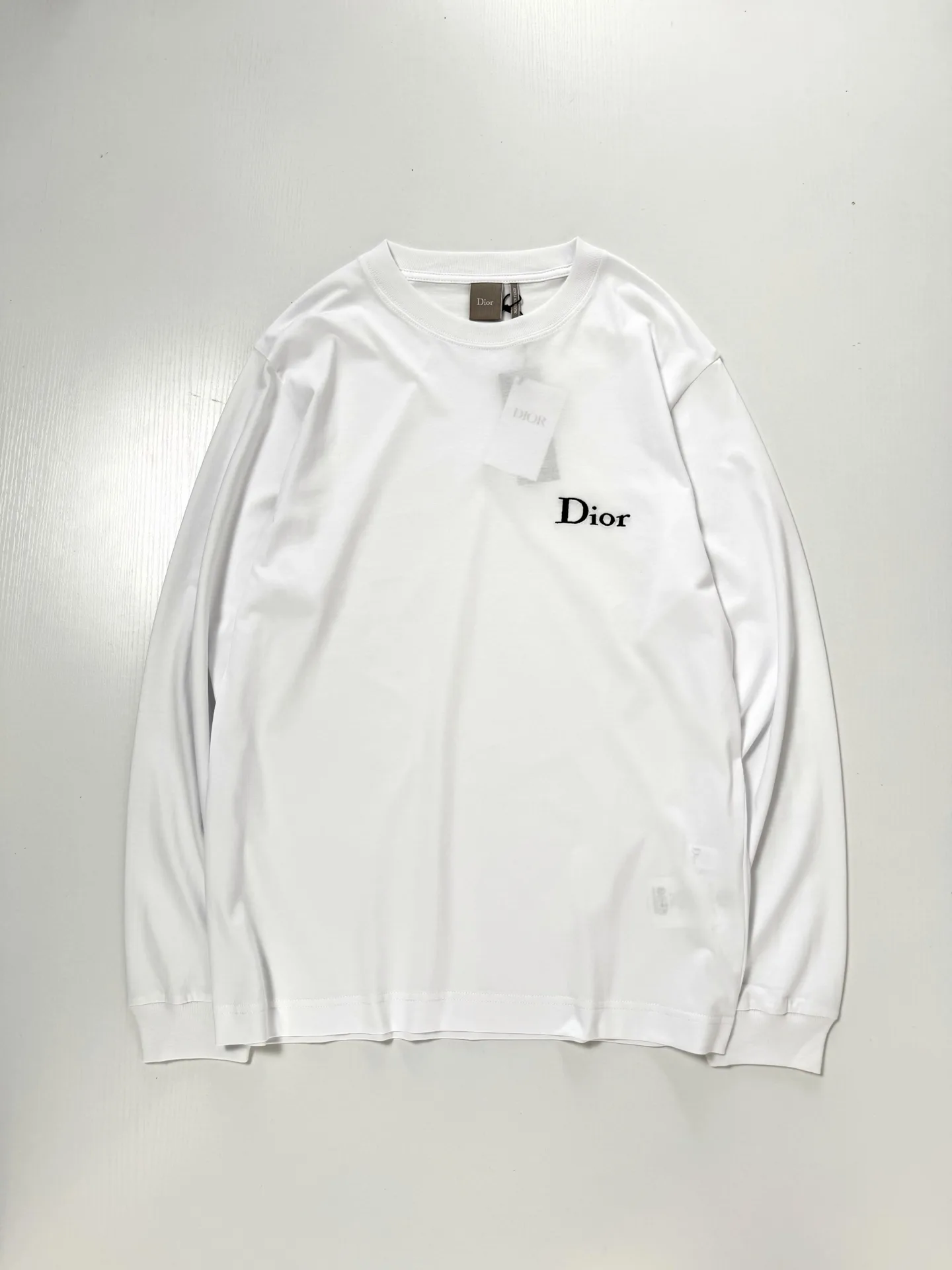 Logo Embroidery Long-Sleeve Cotton T-Shirt D20822040 — view 3