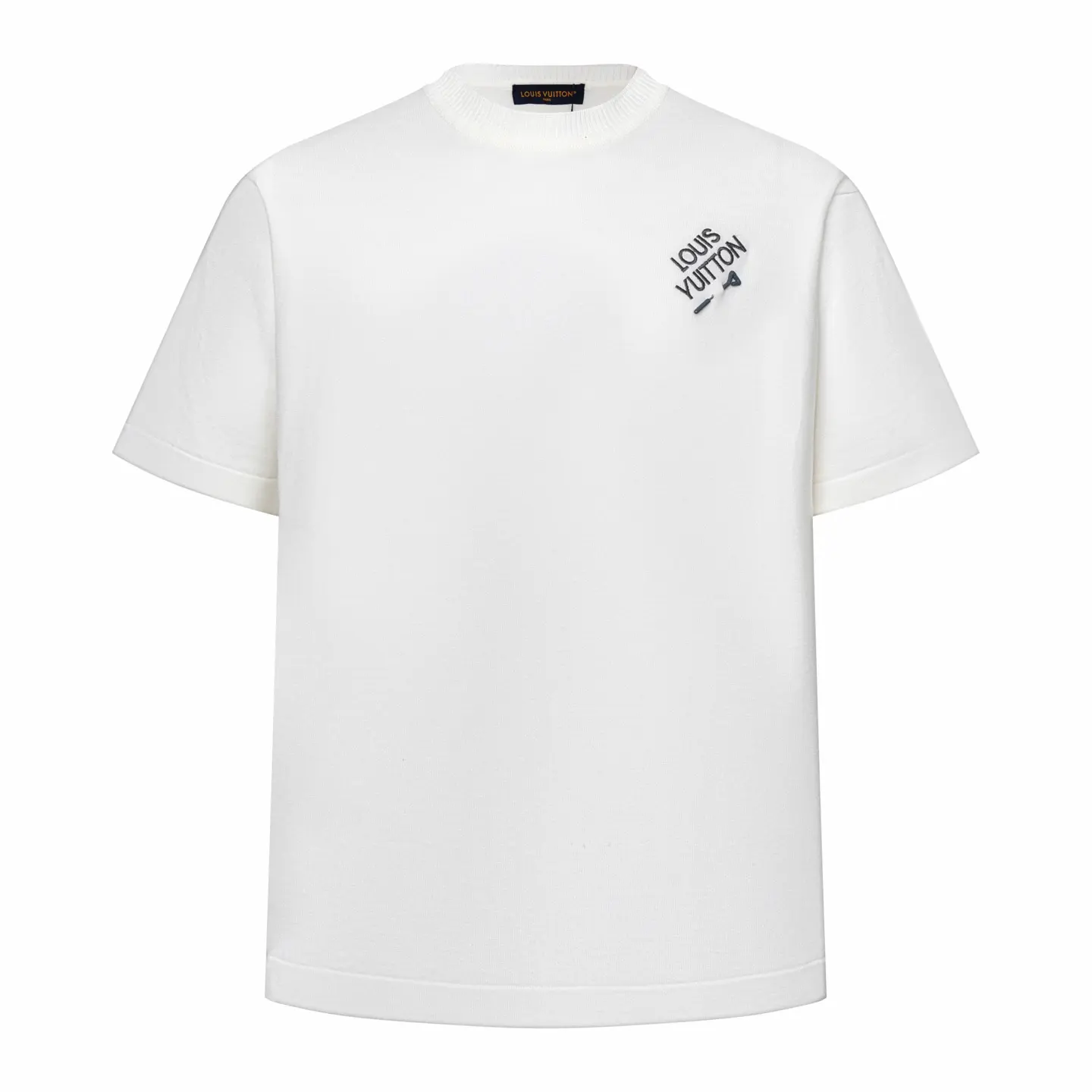 Logo Embroidery Pin Detail Knit T-Shirt D21014196
