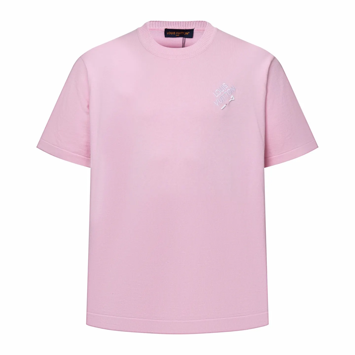Logo Embroidery Pin Detail Knit T-Shirt D21014197