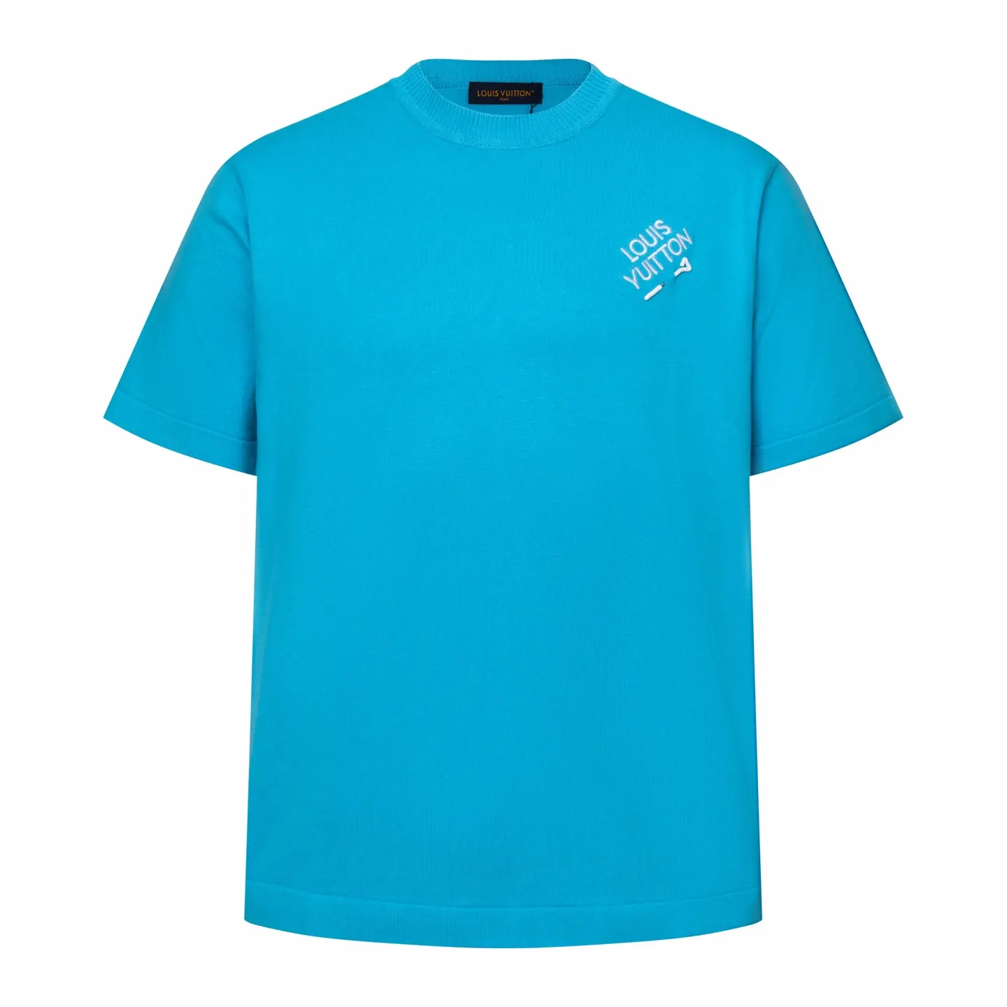 Pin Embroidered Cotton Knit T-Shirt D21014198