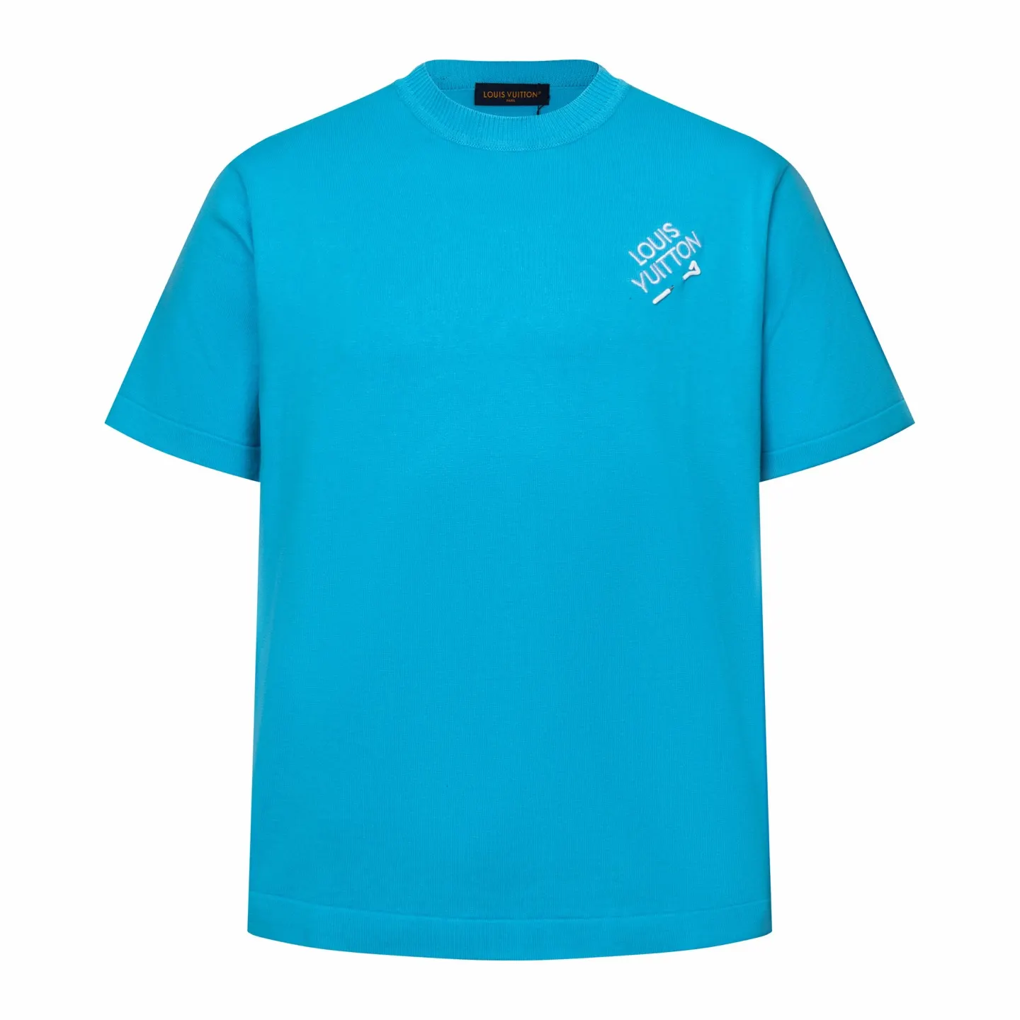 Pin Embroidered Cotton Knit T-Shirt D21014198