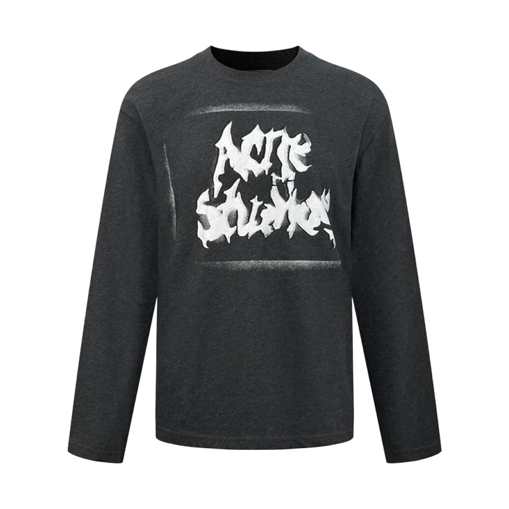 Gothic Logo Distressed Long-Sleeve T-Shirt D21022293