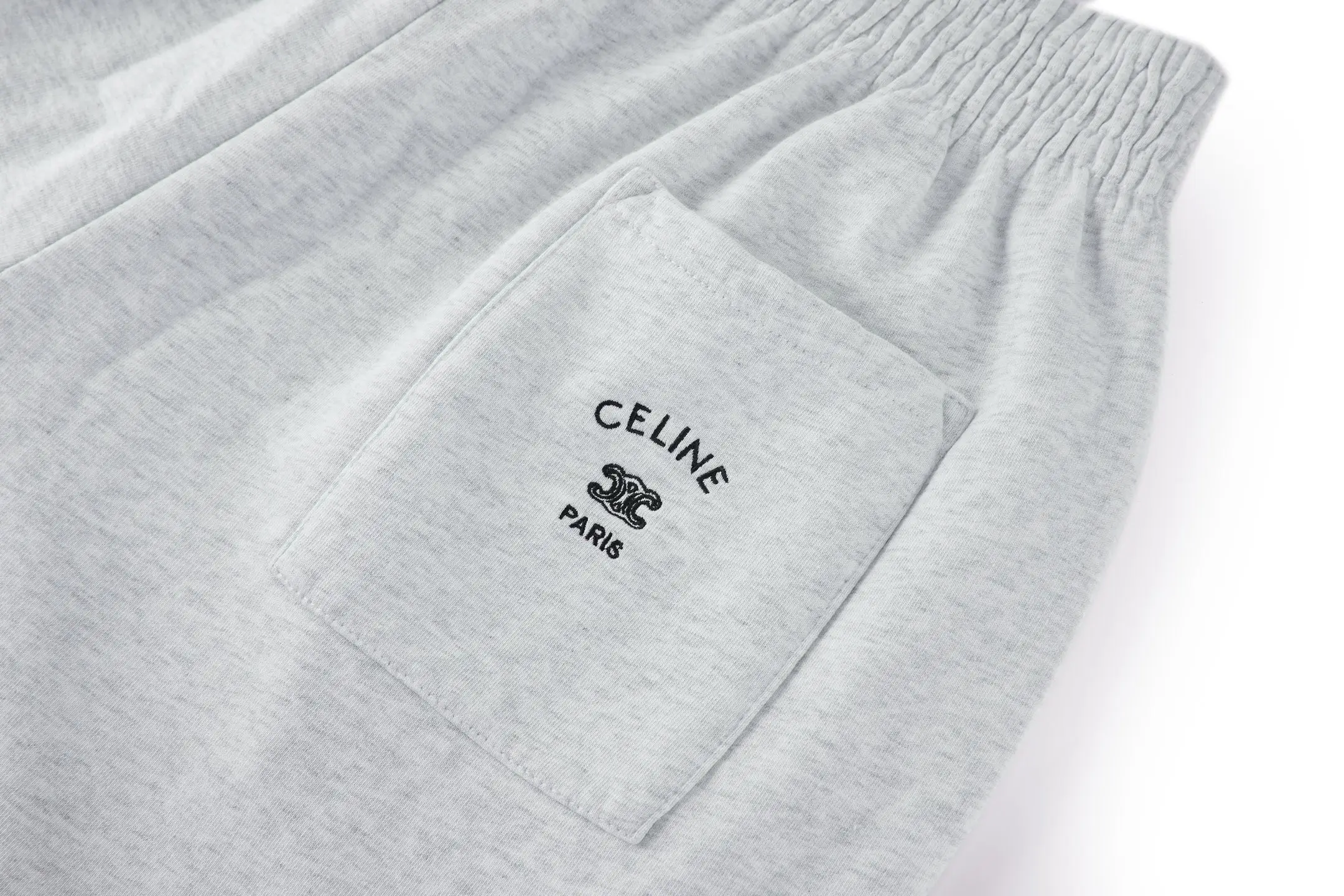 Triomphe Embroidered Cotton-Jersey Shorts D21022381 — view 5