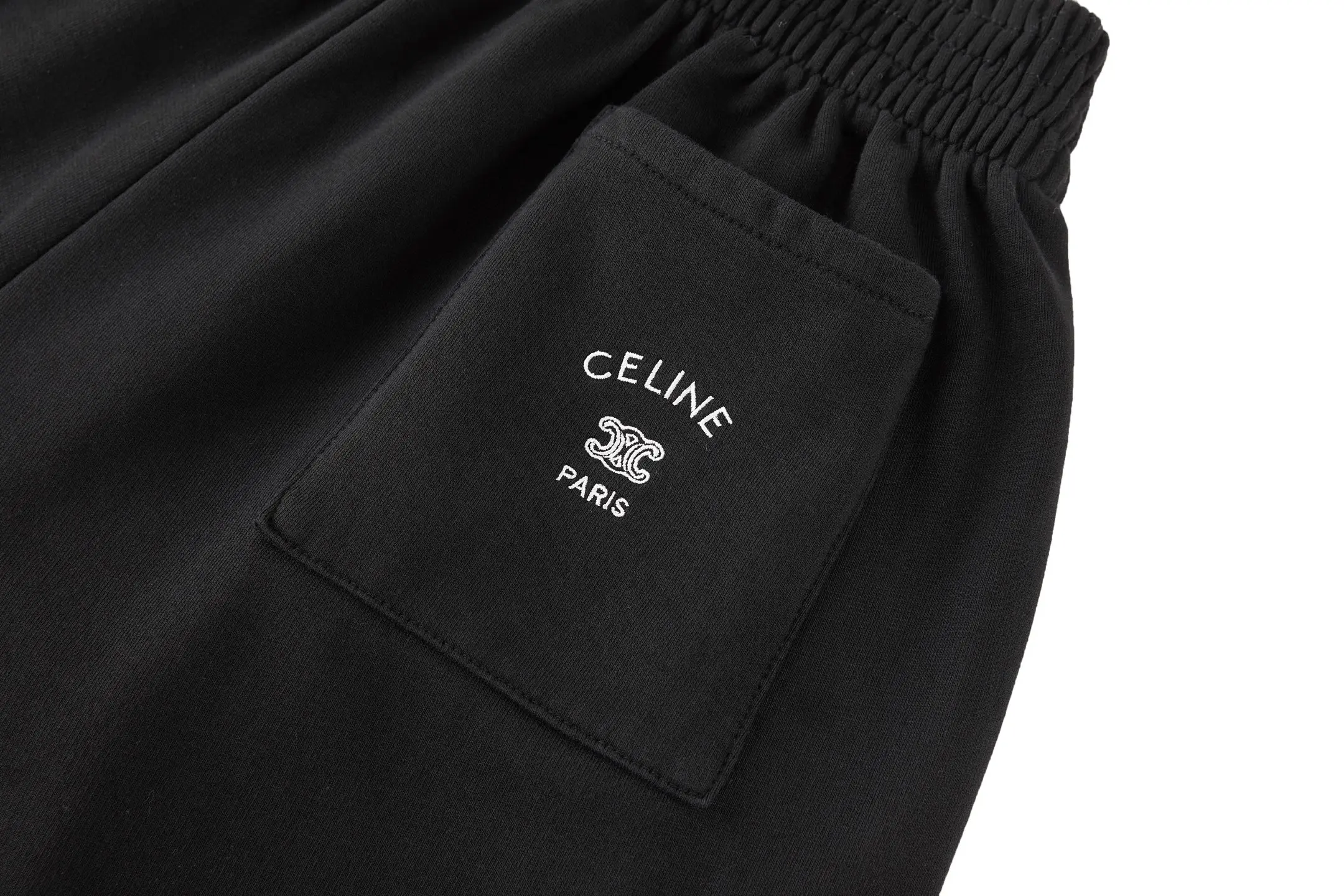 Triomphe Embroidered Cotton-Jersey Shorts D21022380 — view 5