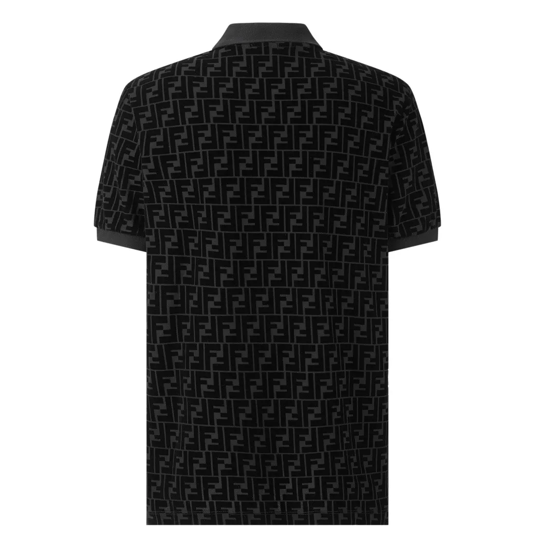 FF Monogram Flocked Cotton-Piqué Polo Shirt D21014176 — view 2