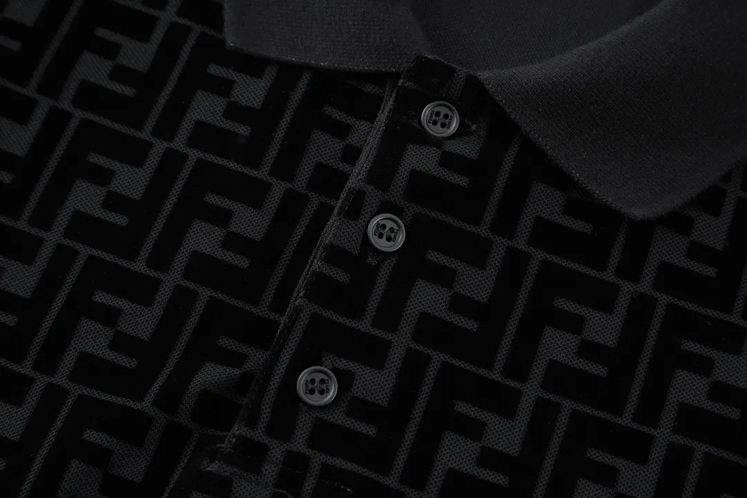 FF Monogram Flocked Cotton-Piqué Polo Shirt D21014176 — view 4